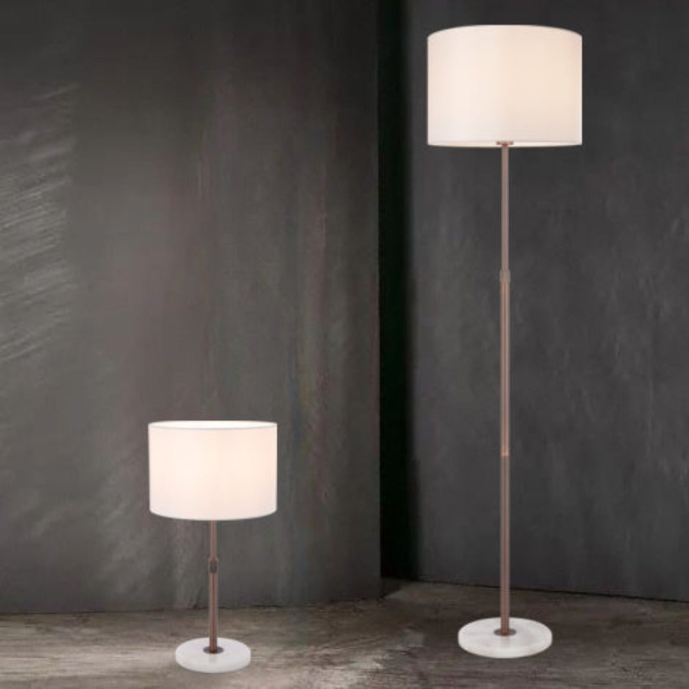 Buy Floor Lamps Australia Placin Floor Lamp Bronze Iron White Marble - PLACIN FL-BZIV