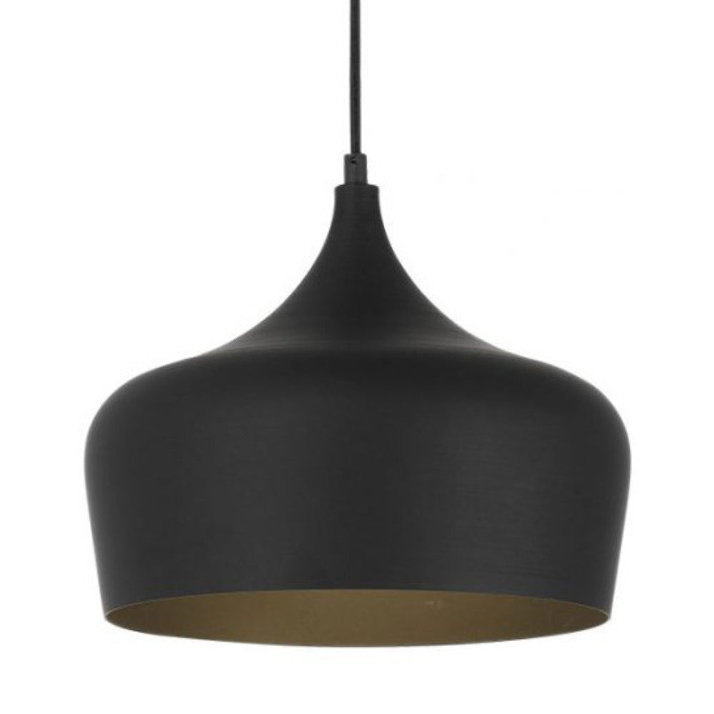 Buy Pendant Lights Australia Polk-30 1 Light Pendant Black Brushed, Black POLK PE30-BKB