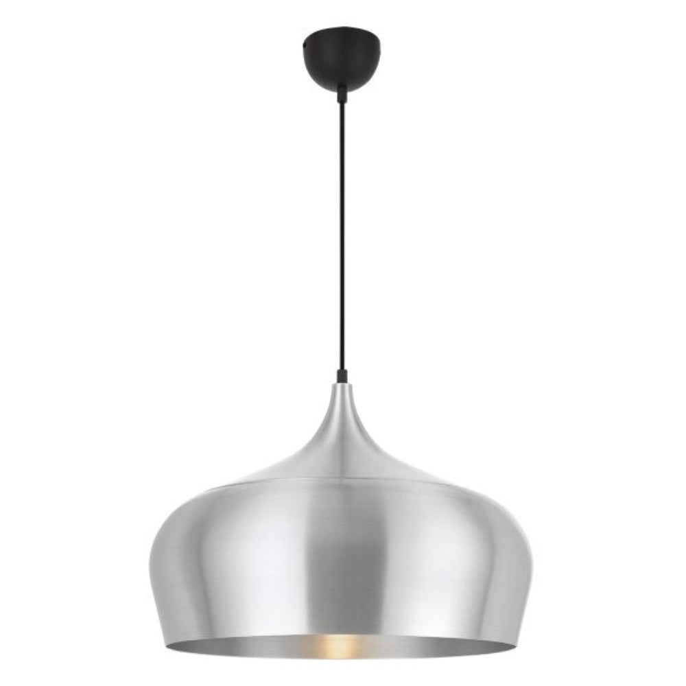 Buy Pendant Lights Australia Polk-45 1 Light Pendant Aluminium Brushed, Black POLK PE45-ALB