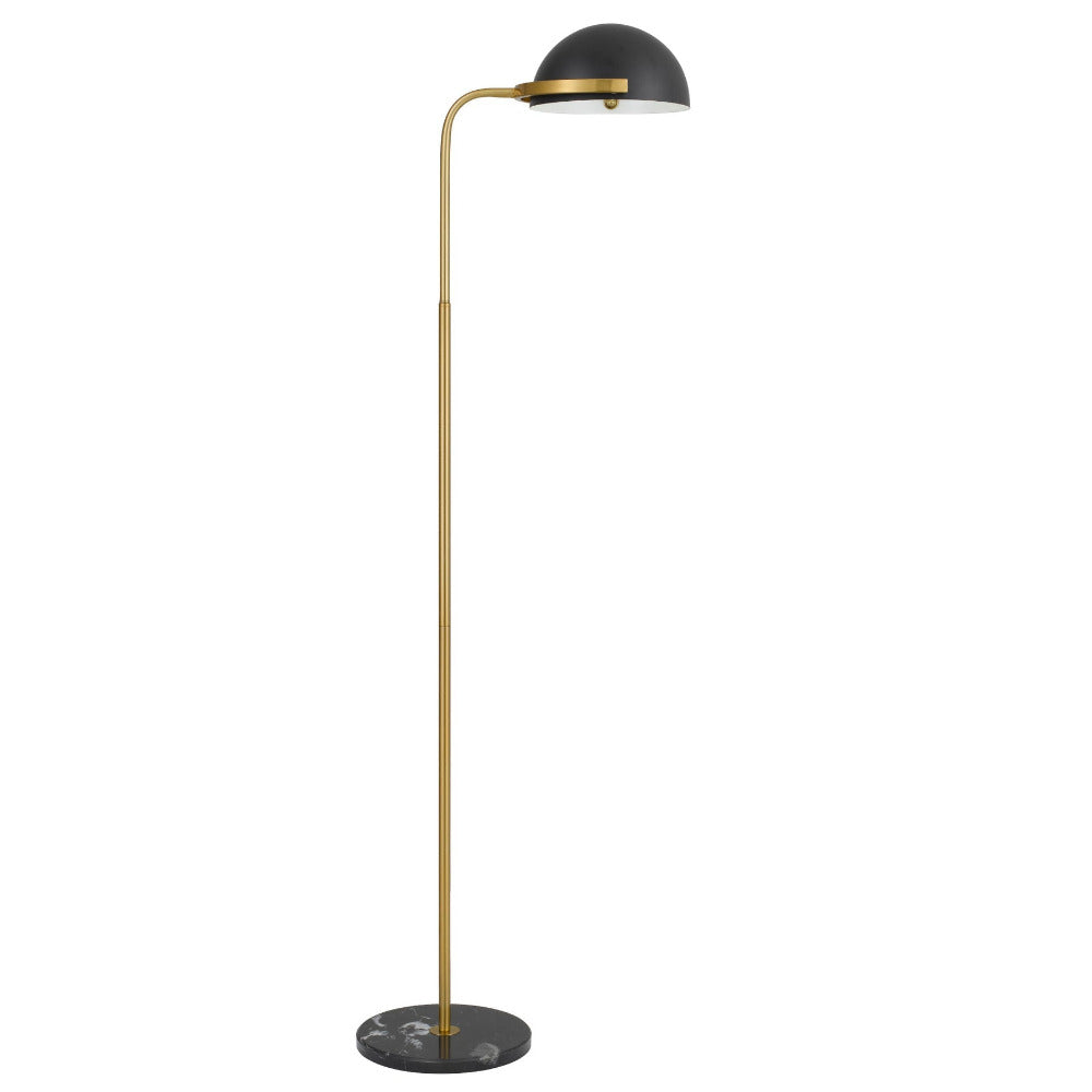 Pollard 1 Light Floor Lamp Black & Antique Gold - POLLARD FL-BKAG