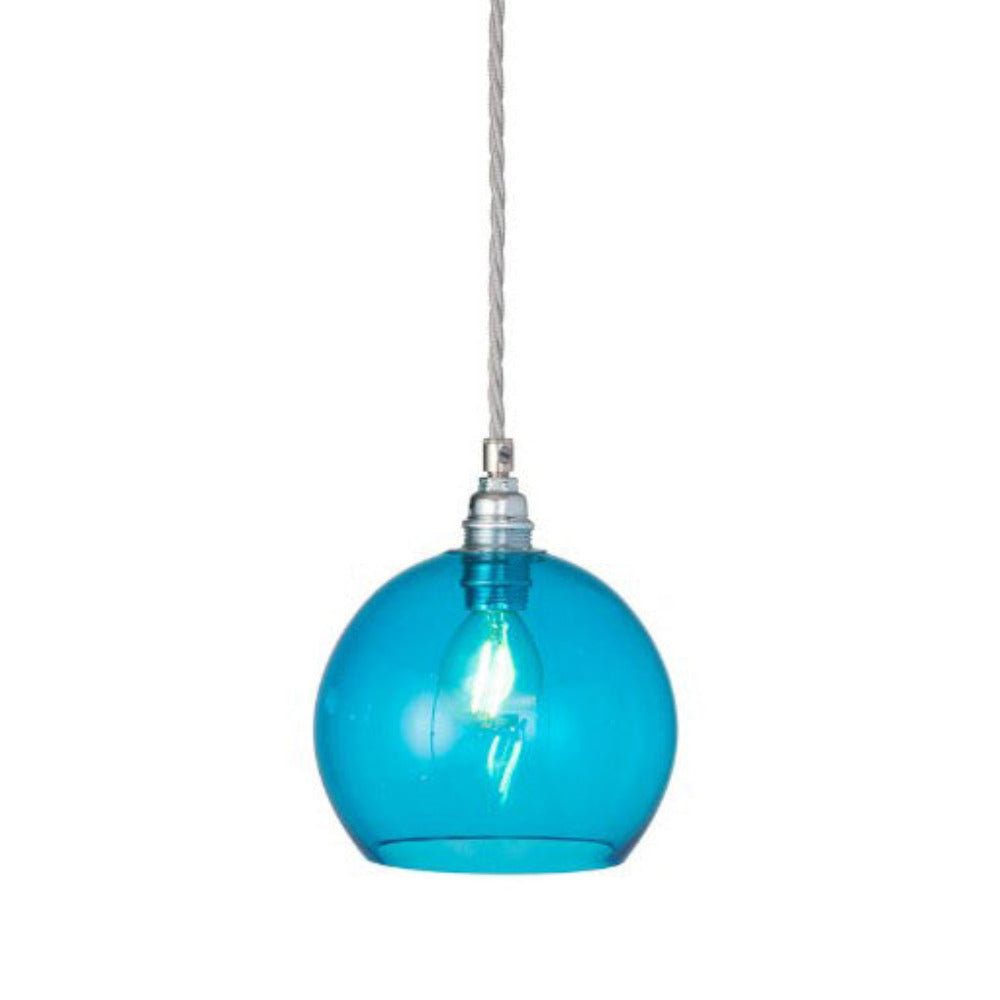 Buy Pendant Lights Australia Rowan Pendant Light W155mm Glass Matt Silver - LA1015