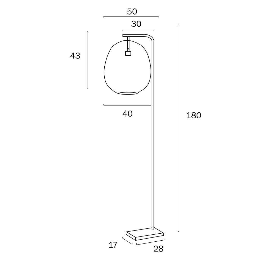 Buy Floor Lamps Australia RANA Floor Lamp W500mm White Iron / Natural Rattan - RANA FL40NAT