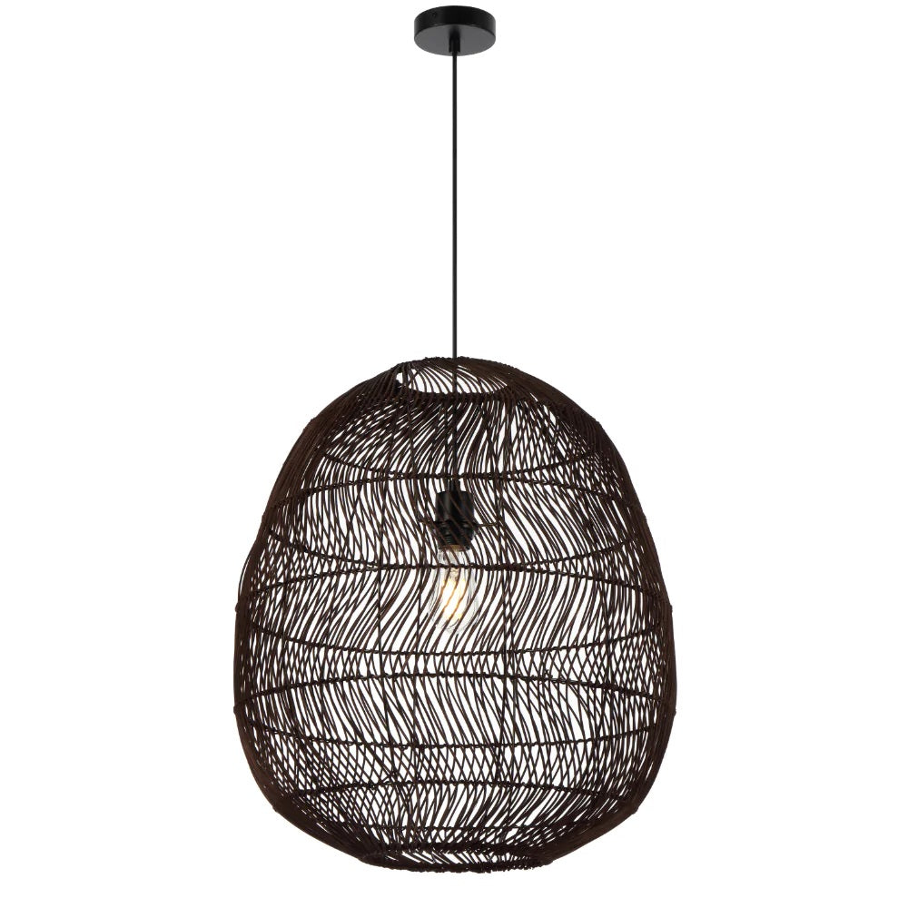 Buy Pendant Lights Australia Rana Pendant Light W500mm Brown Rattan - RANA PE50-BRN