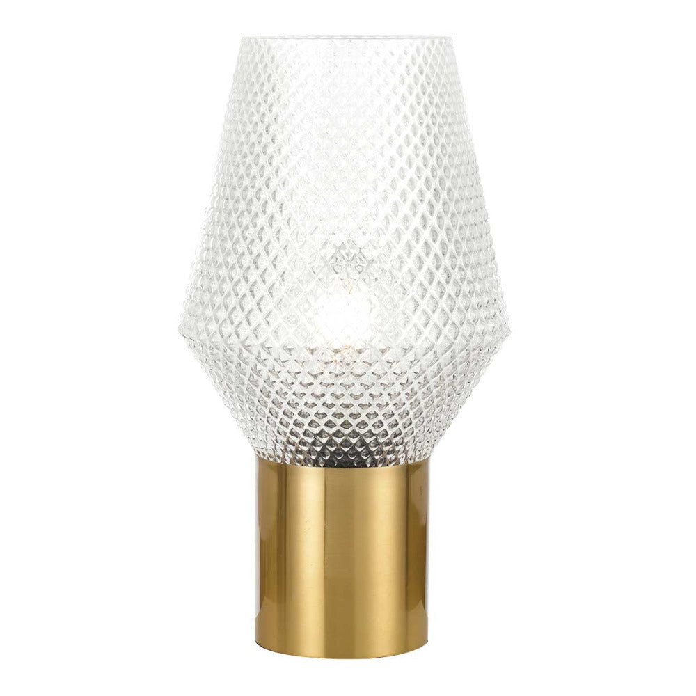 Buy Table Lamps Australia Rene 1 Light Table Lamp Clear, Antique Glass RENE TL20-CL+AG