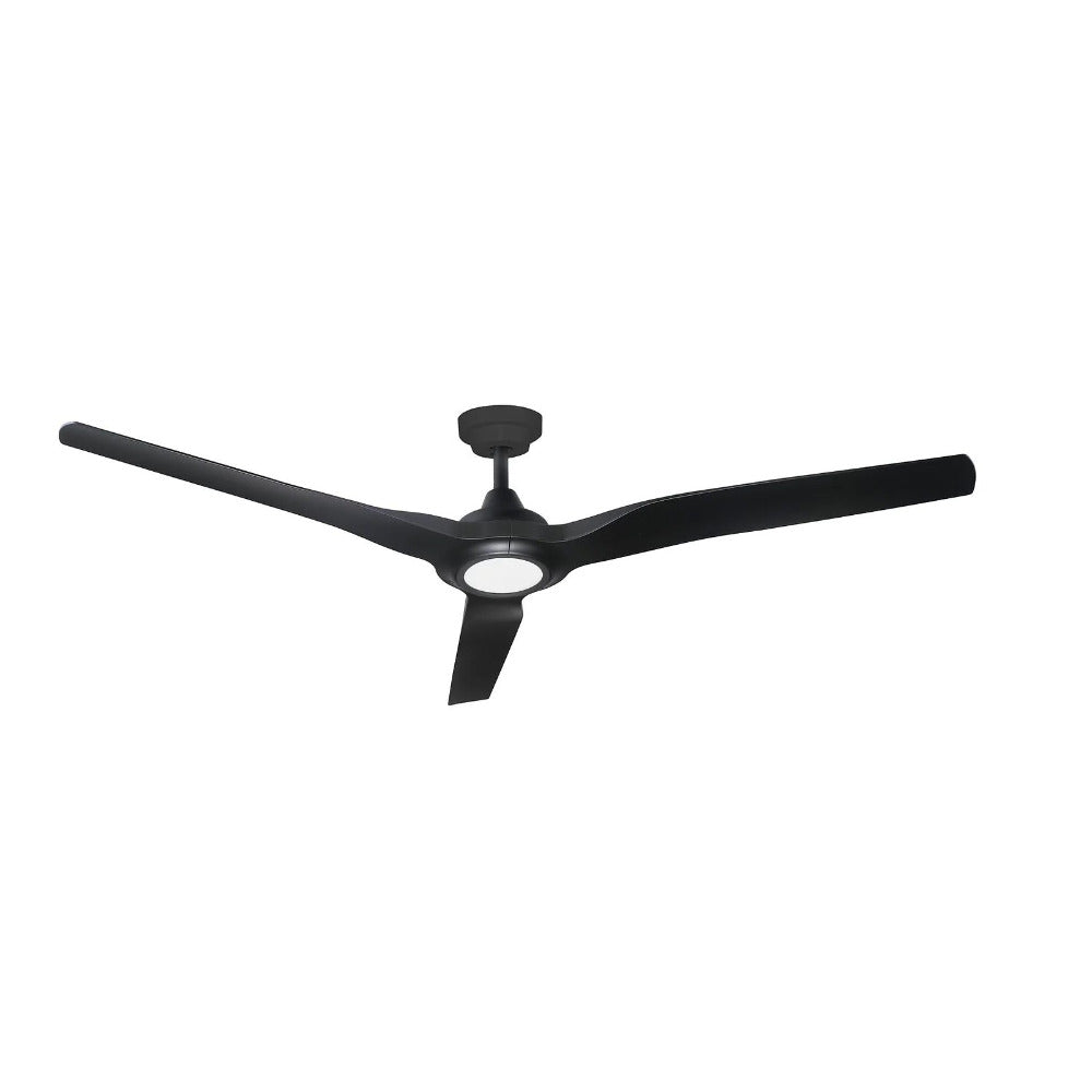 Buy DC Ceiling Fans With Light Australia Radical 3 DC Ceiling Fan 60" Matt Black LED Light Matt Black - RL332