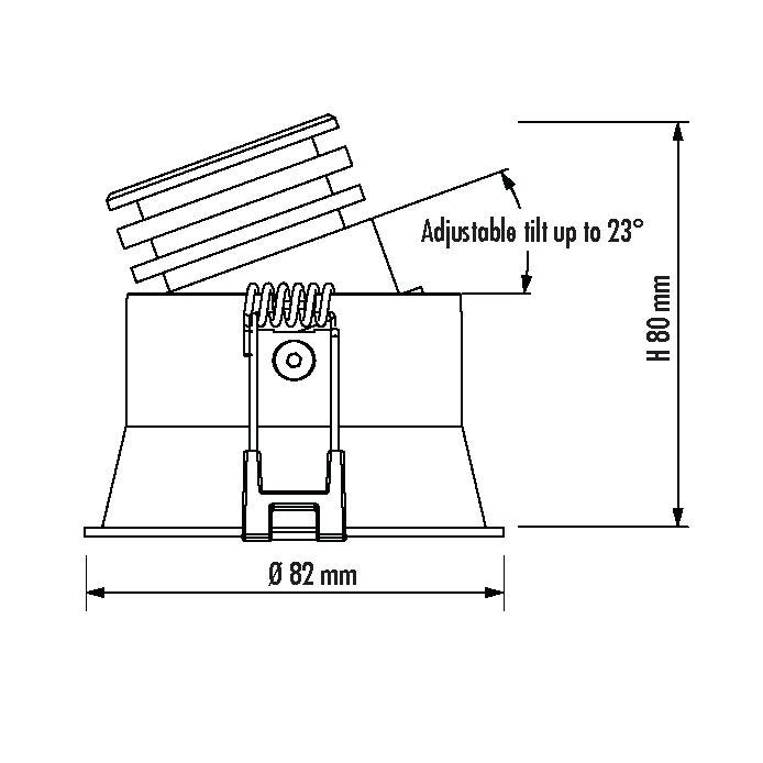 Buy Recessed LED Downlights Australia Unifit Center Tilt Recessed LED Downlight 10W White Aluminium 3 CCT - S9009TC2WH