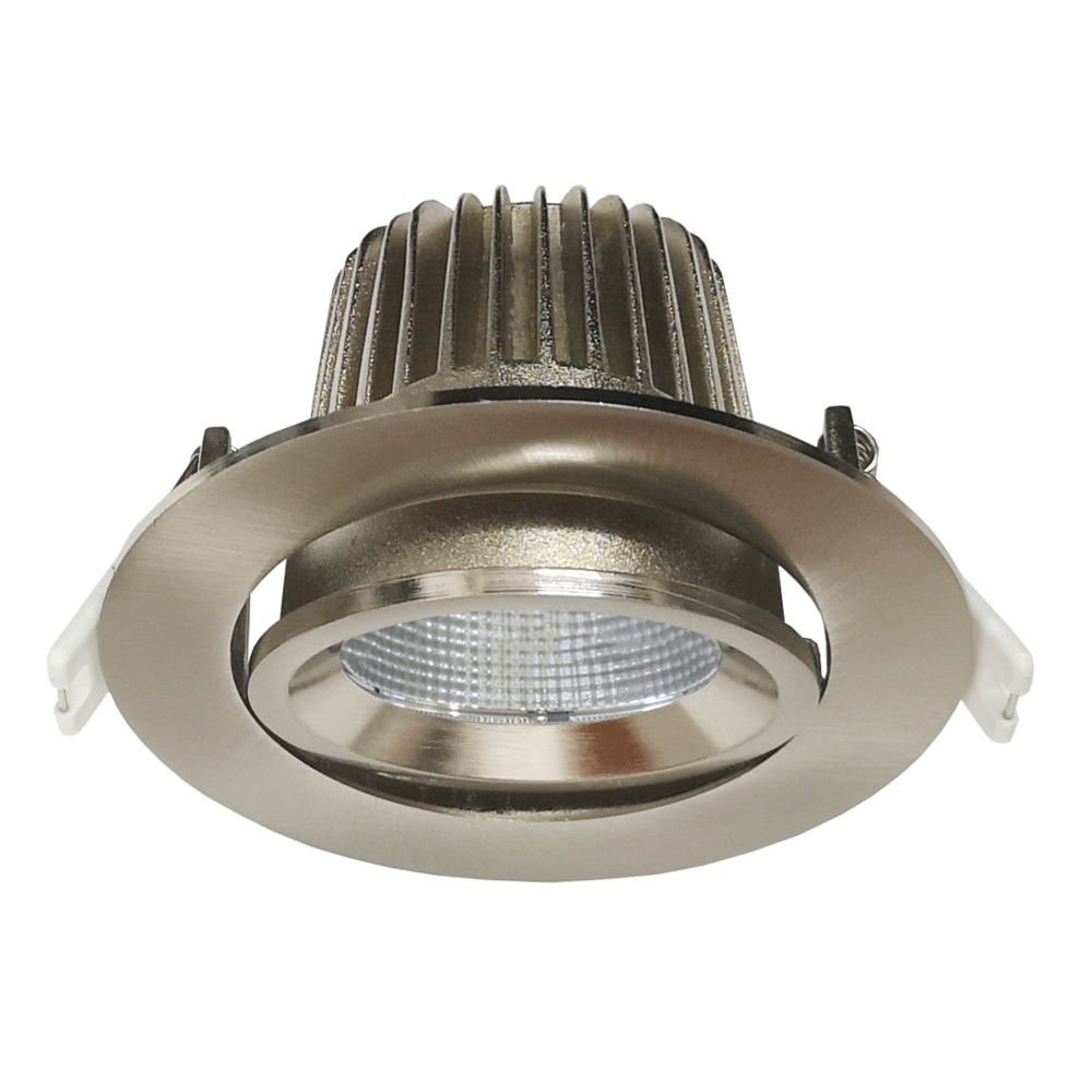 Buy Recessed LED Downlights Australia Ecostar Recessed LED Downlight 9W Satin Nickel Aluminium 3 CCT - S9046TC/SN