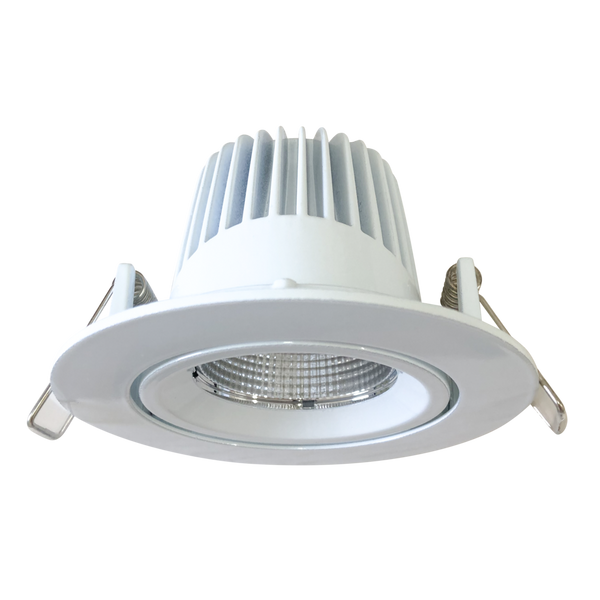 ECOSTAR S9046 Round Dimmable Gimbal LED Downlight Satin Nickel 9W 6000