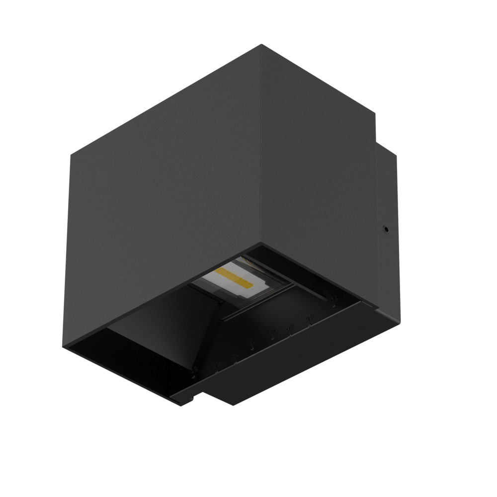 CUBE II S9320 Surface Mounted Exterior LED Wall Light Black 10W 3000K IP65 - S9320WW/BK