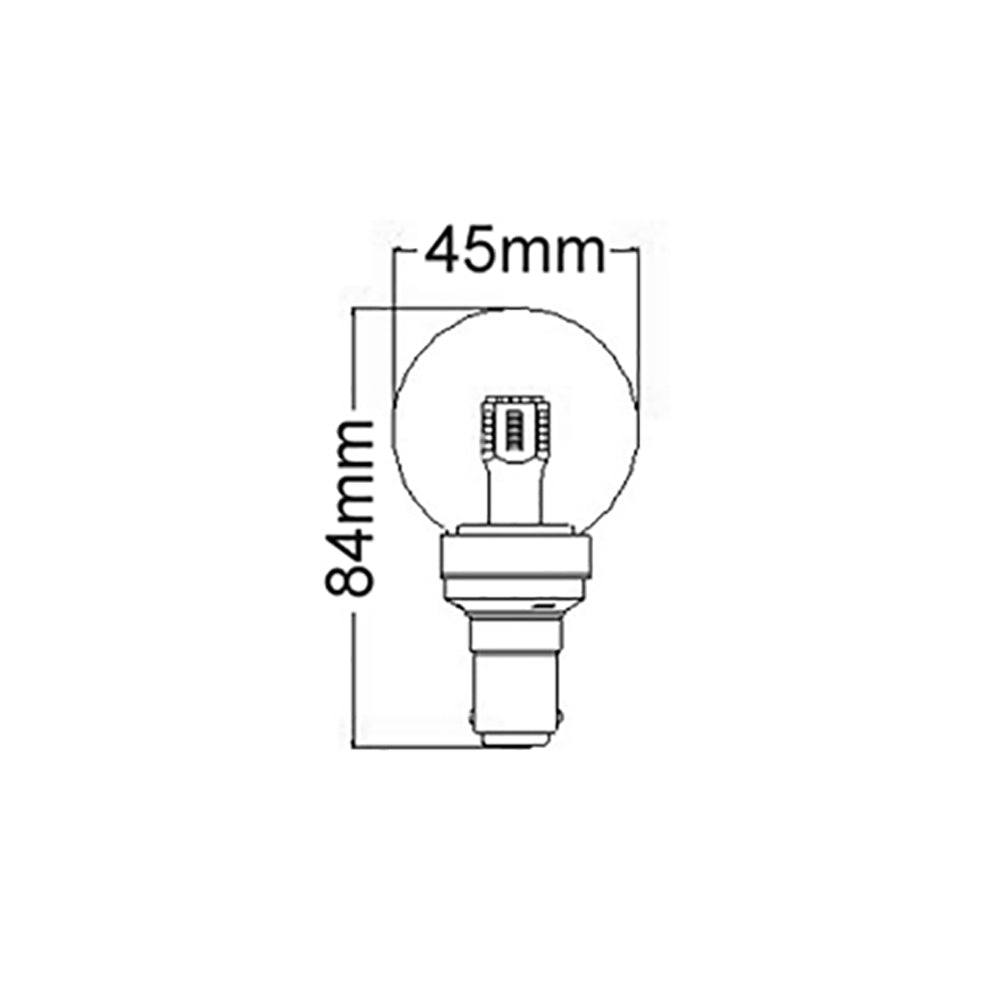 Buy LED Globes Australia Fancy Round LED Globe SBC 4W 240V Frosted Glass 3000K - FR12