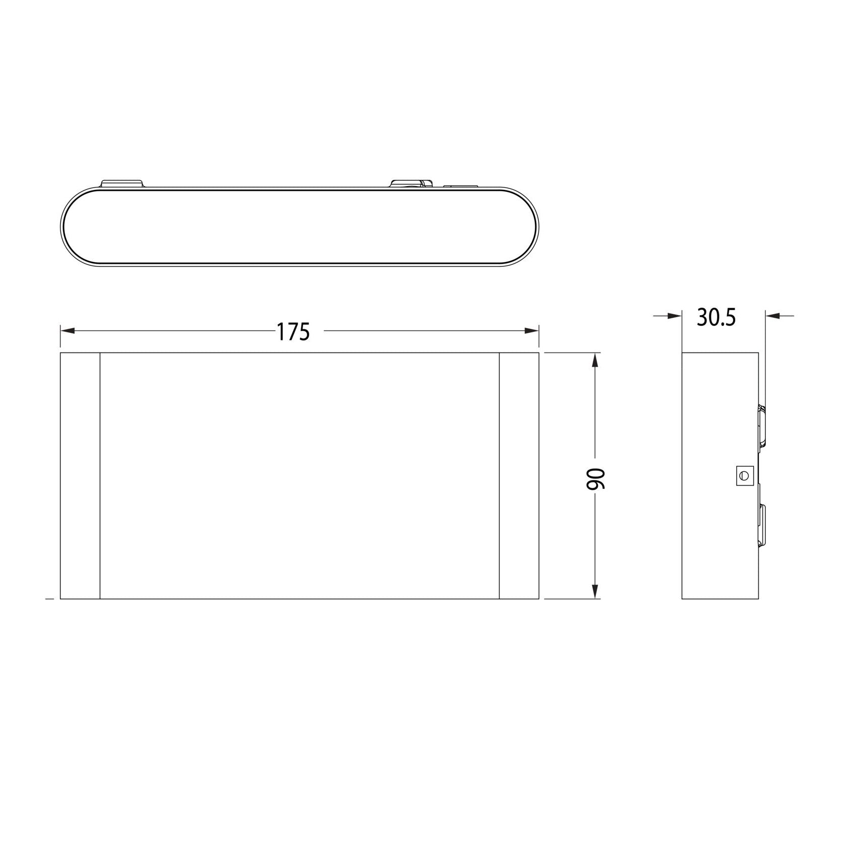 CARINA Exterior Wall Light 10W Black Aluminium 3CCT - SE7150/10TC/BK