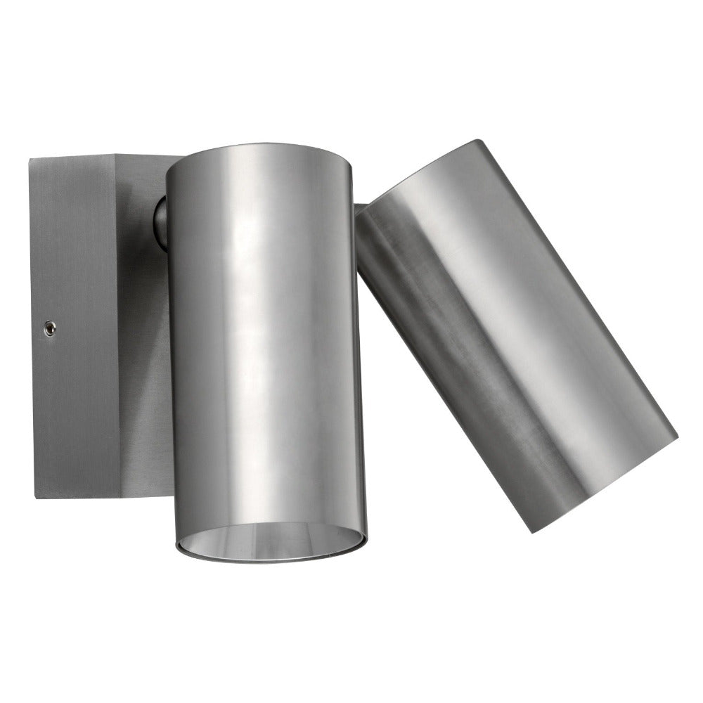 Buy Exterior Wall Lights Australia SEC Exterior Wall 2 Spot Lights Titanium Aluminium 3CCT - SEC10