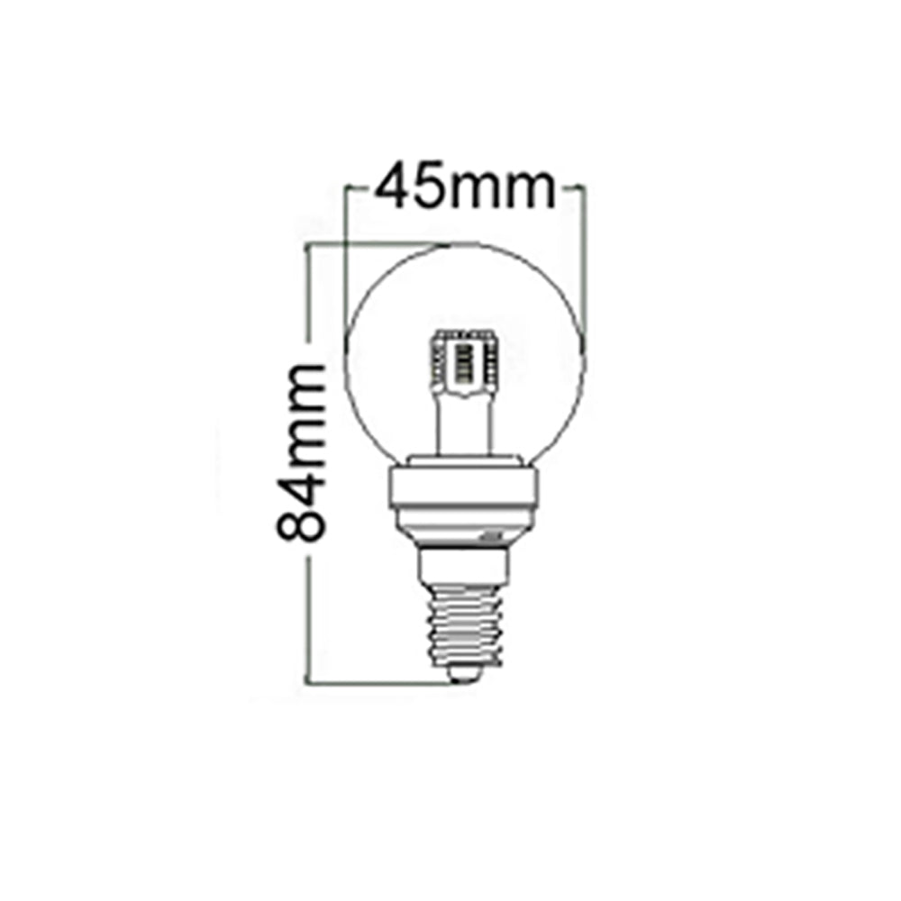 Buy LED Globes Australia Fancy Round LED Globe SES 4W 240V Frosted Glass 5000K - FR15