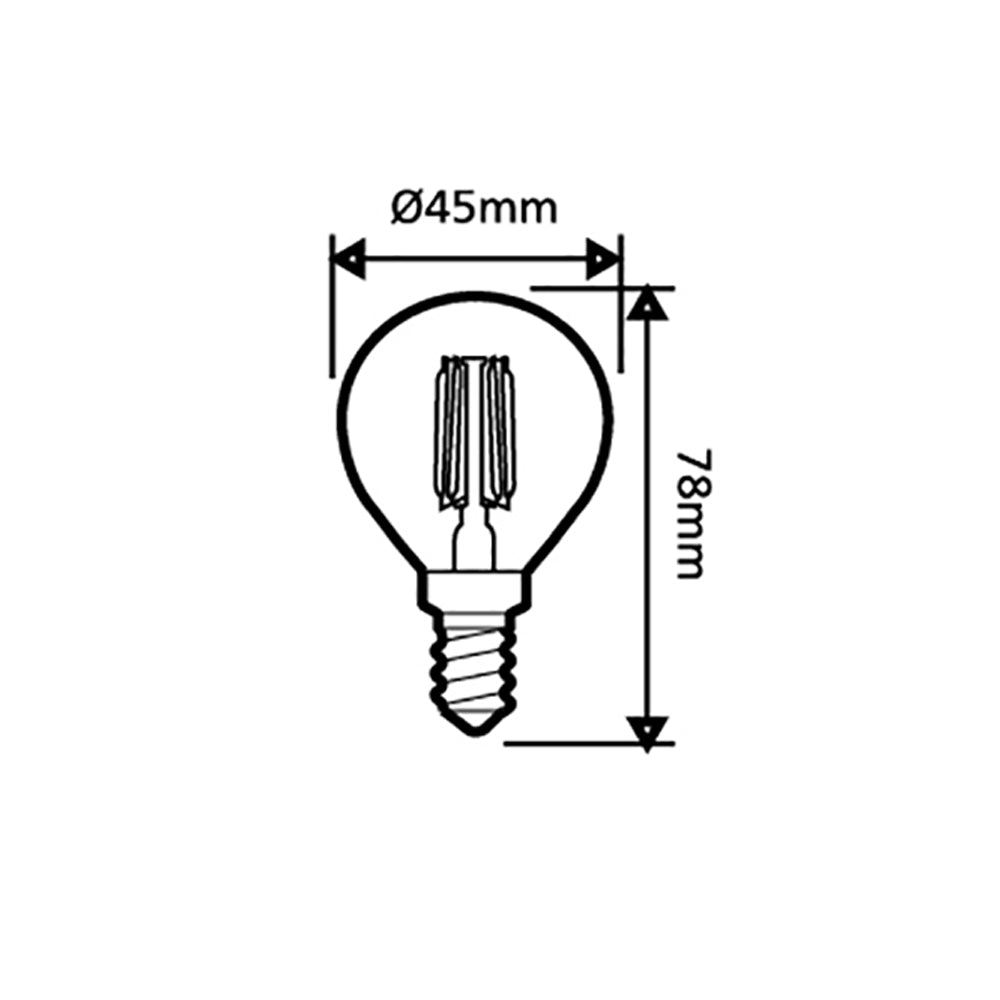 Buy LED Filament Globes Australia Fancy Round LED Filament Globe SES 4W 240V Frosted Glass 6000K - FR48D