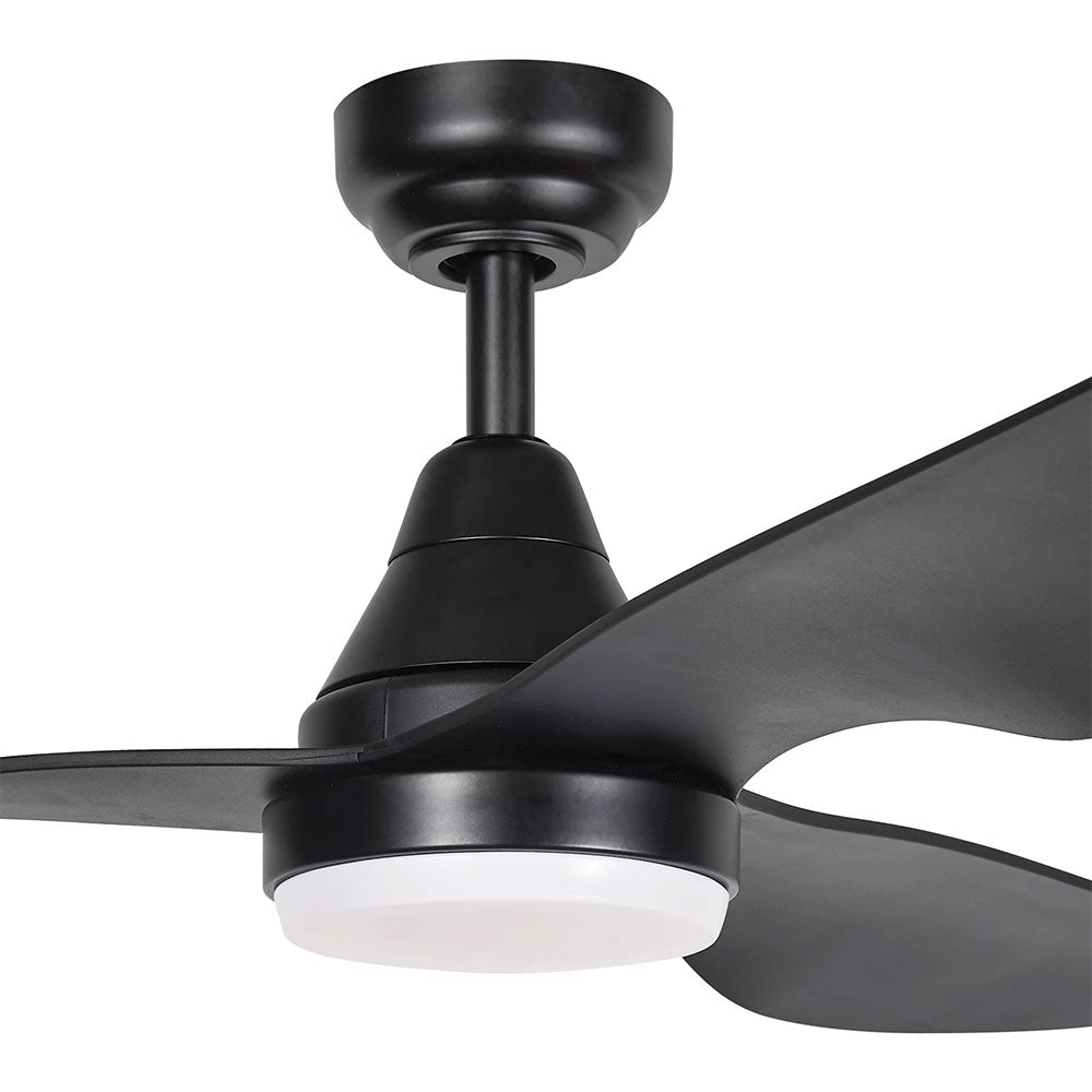 Buy DC Ceiling Fans With Light Australia Simplicity DC Ceiling Fan 45" Black LED Light Black - SIM45BKLED