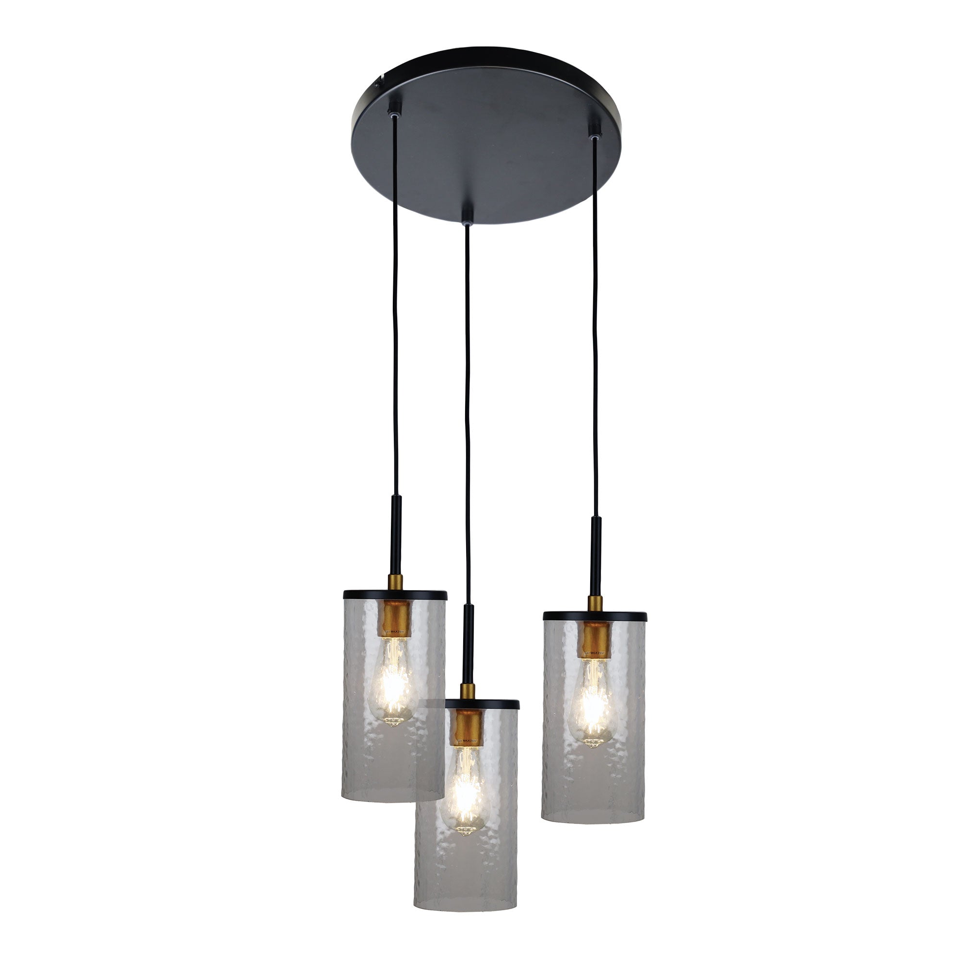 Buy Cluster Pendants Australia Raymont 3 Light Dropper Matt Black - SL63403BK