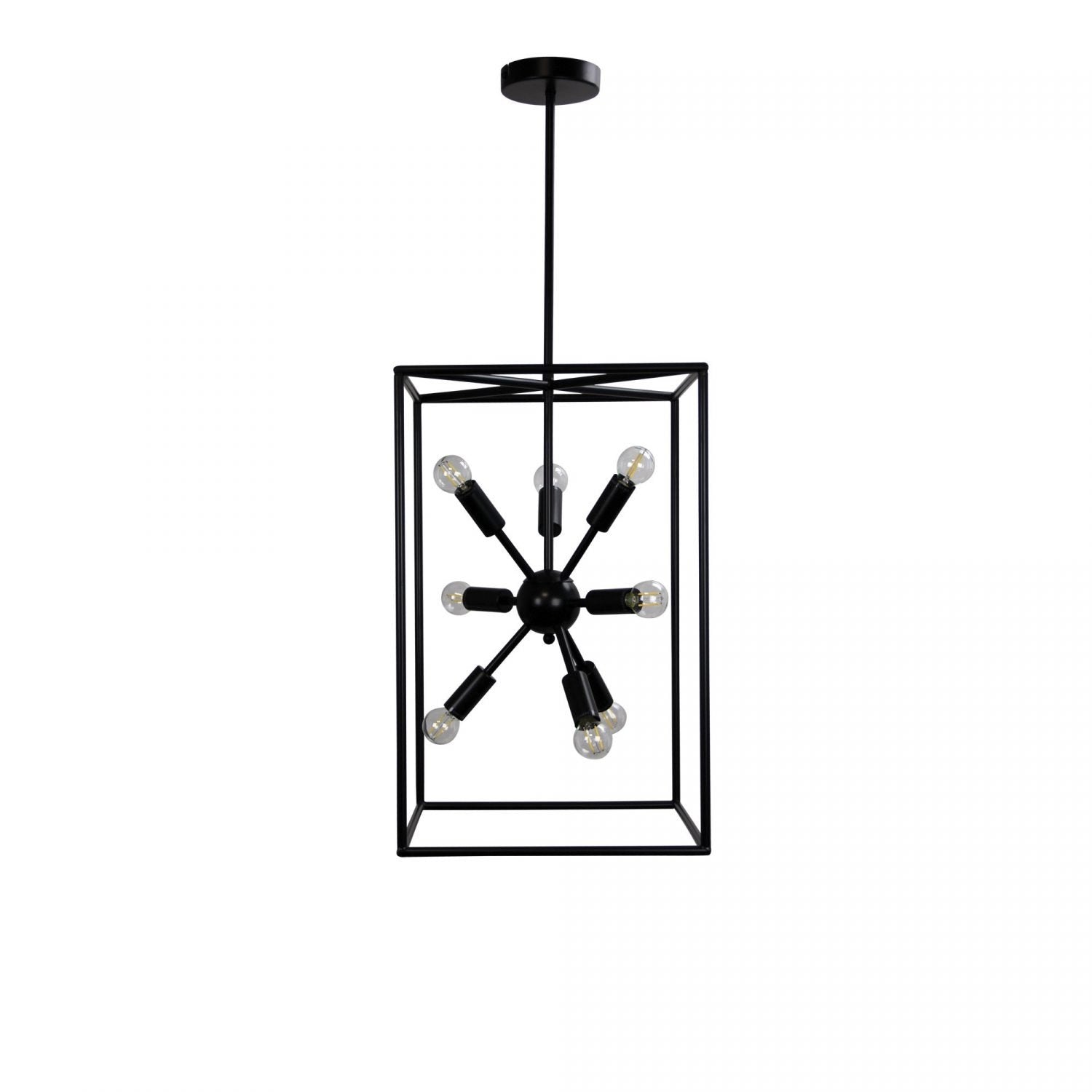 Buy Pendant lights australia - Georgetown 8 Light Pendant Black 350mm - SL64813BK