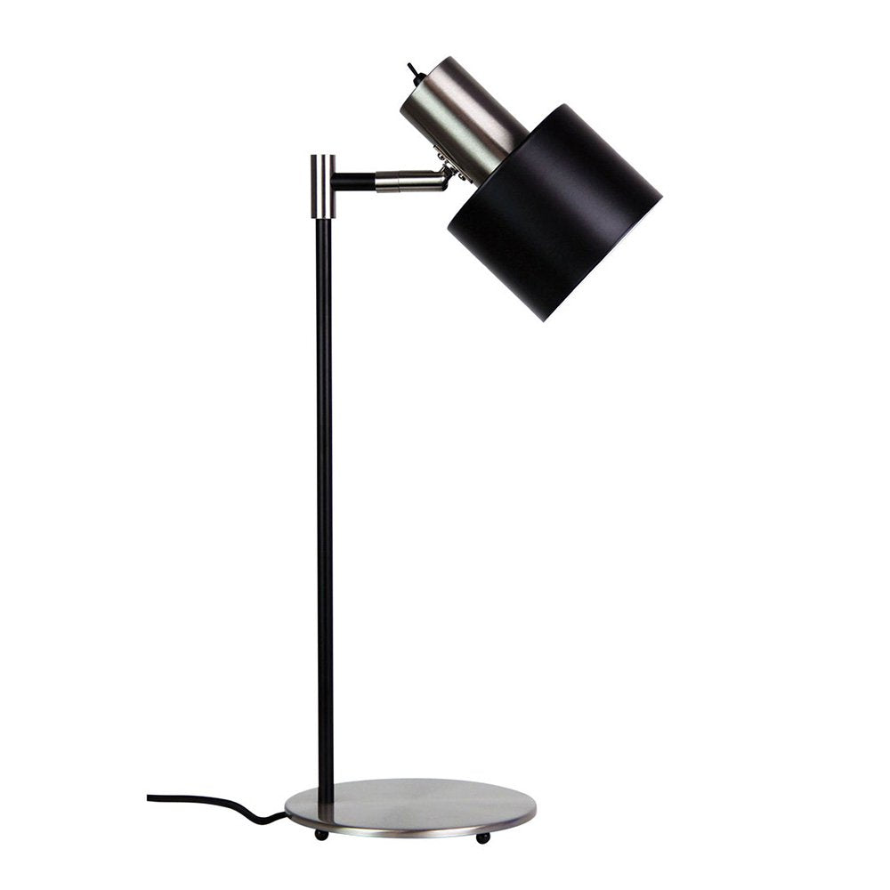 Ari 1 Light Desk Lamp Black With Brushed Chrome Head - SL98786BC