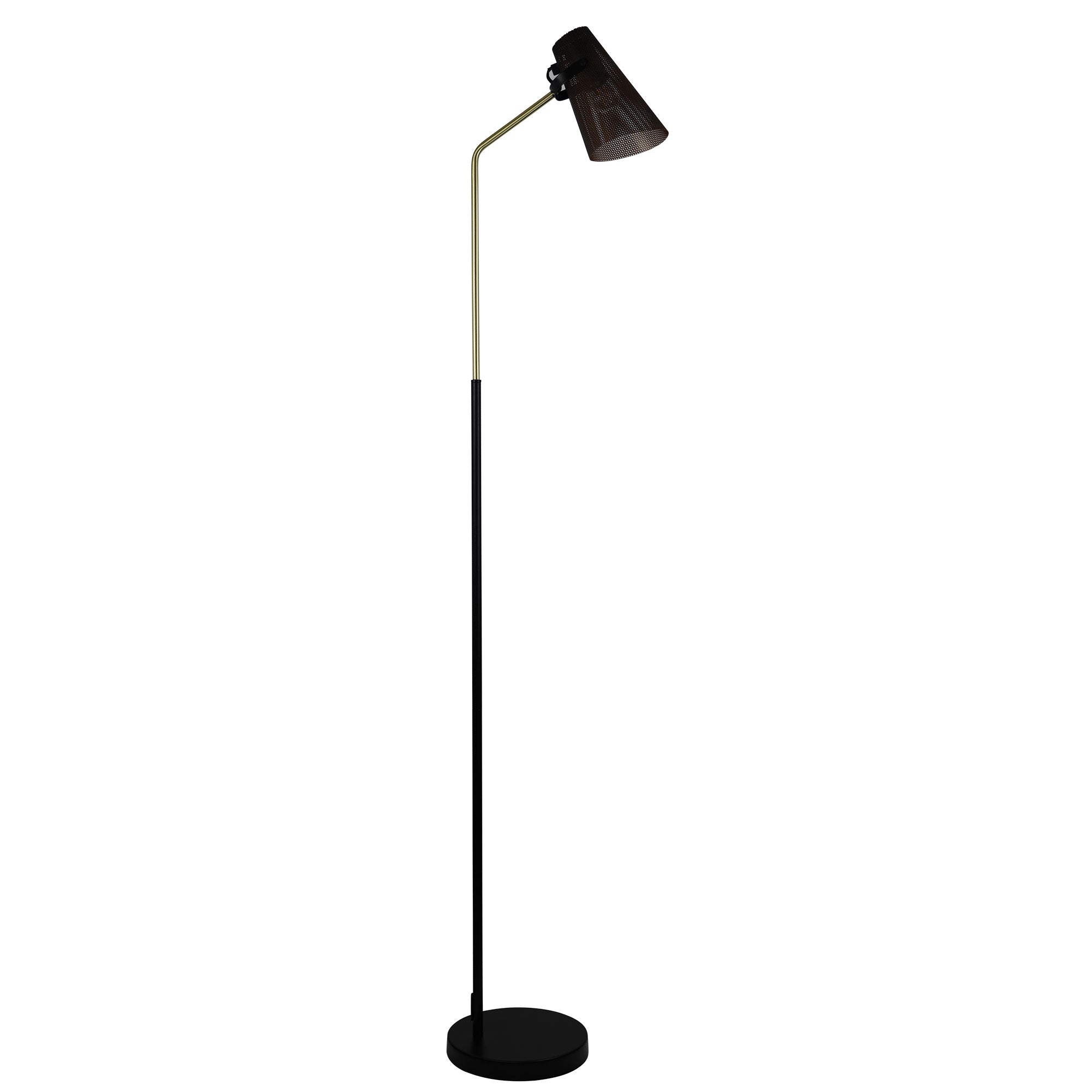 Perfo 1 Light Floor Lamp Black & Brass - SL98833AB