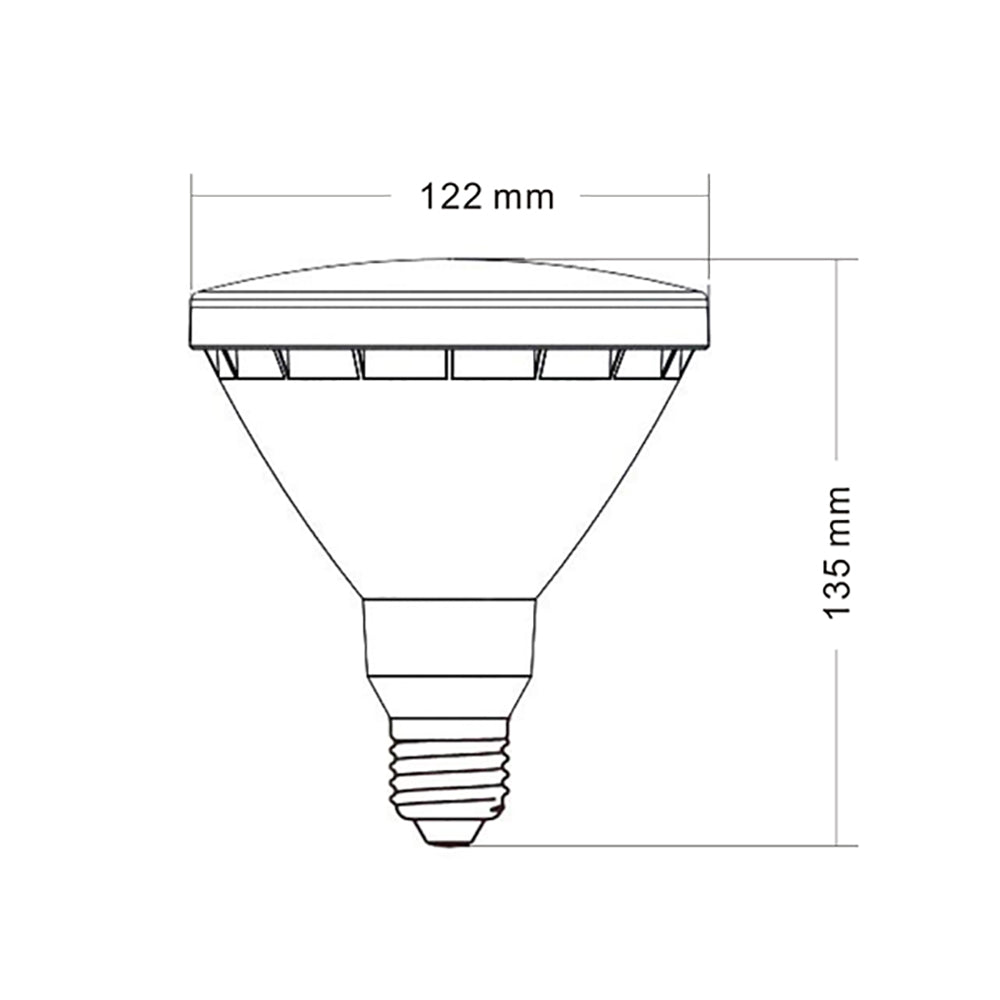 Buy LED Globes Australia SUB PAR38 LED Globe ES 15W 240V Aluminium 3000K - SUB3