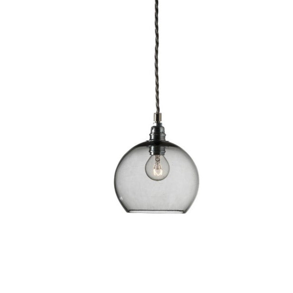 Buy Pendant Lights Australia Rowan Pendant Light W155mm Glass Matt Silver - LA1015