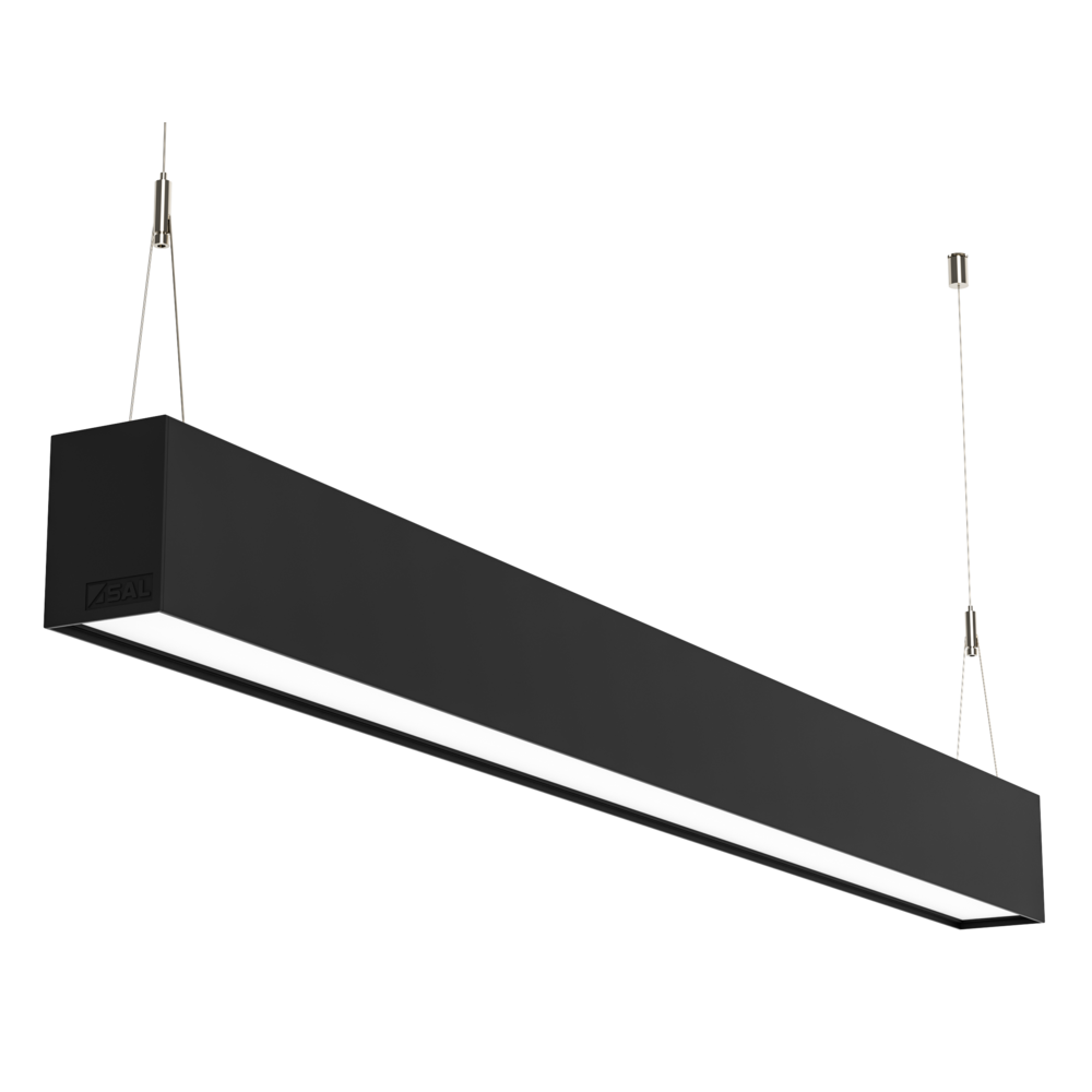 Titan LED Linear Light 40W Black Aluminium TRI Colour - S9776/40TC/BK