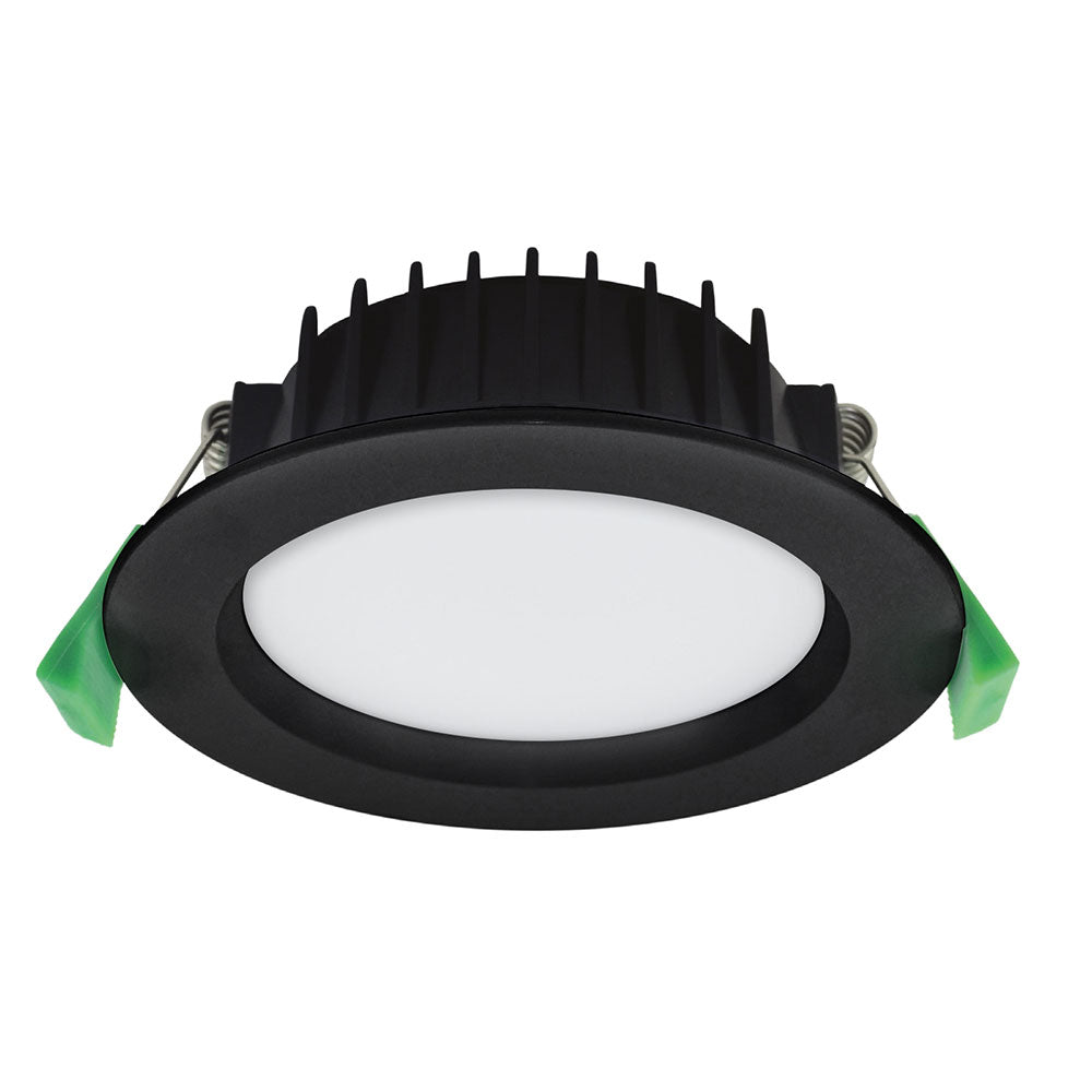 Titan Recessed LED Downlight W110mm Black PLastic 3 CCT - TLTD34510MD