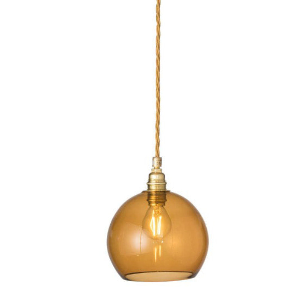 Buy Pendant Lights Australia Rowan Pendant Light W155mm Glass Matt Gold - LA1015