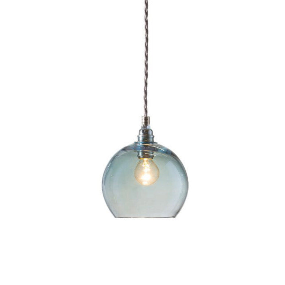 Buy Pendant Lights Australia Rowan Pendant Light W155mm Glass Matt Silver - LA1015