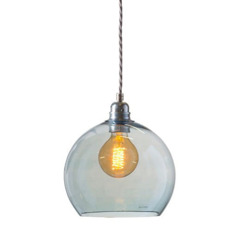 Buy Pendant Lights Australia Rowan Pendant Light W220mm Glass Matt Silver - LA101