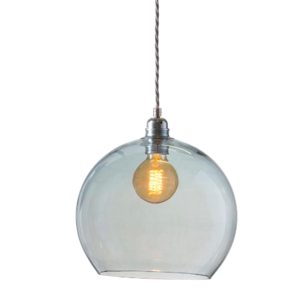 Buy Pendant Lights Australia Rowan Pendant Light W280mm Glass Matt Silver - LA101