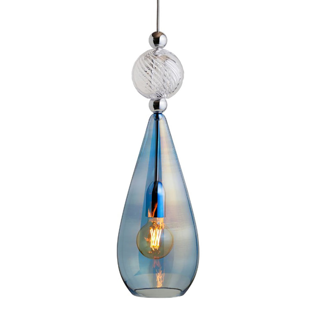 Buy Pendant Lights Australia Smykke Pendant Light W180mm Glass Swirl Ball - LA1019