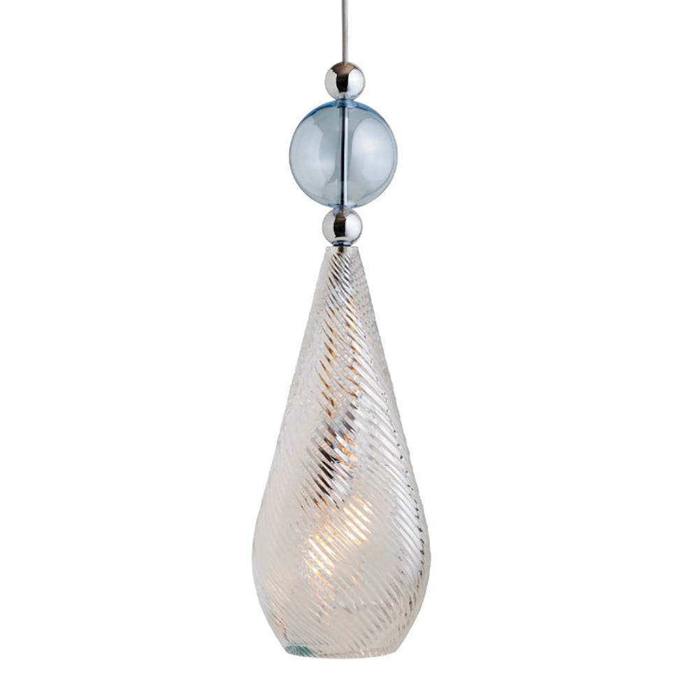 Buy Pendant Lights Australia Smykke Pendant Light W180mm Swirl Clear Glass - LA1019