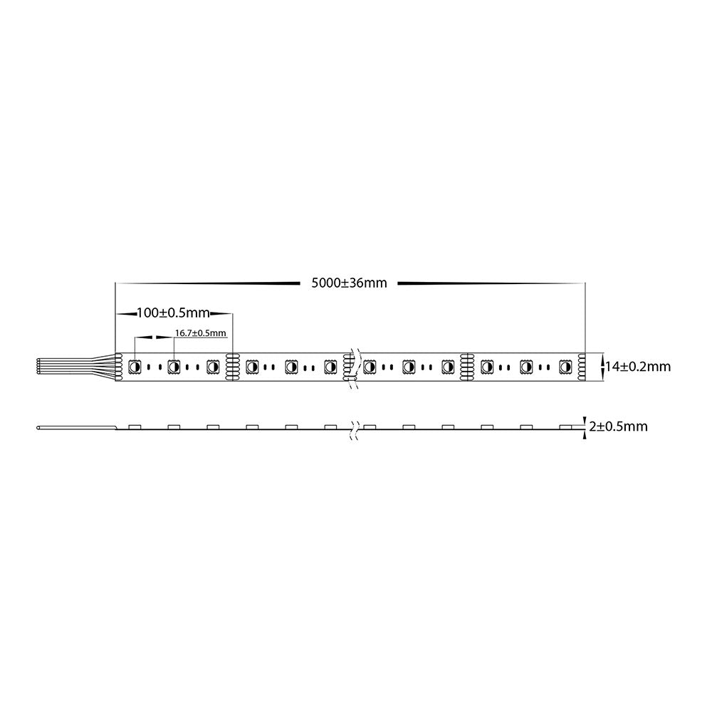 Buy LED Strip Lights Australia LED Strip Light 24V DC 24W W14mm IP20 RGBCW - HV9752-IP20-96-RGBCW