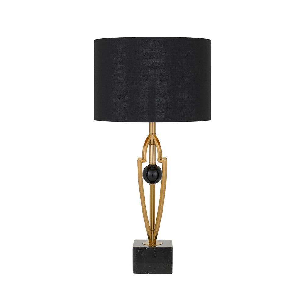 Buy Table Lamps Australia Vardo 1 Light Table Lamp Black & Antique Gold - VARDO TL-BKAG