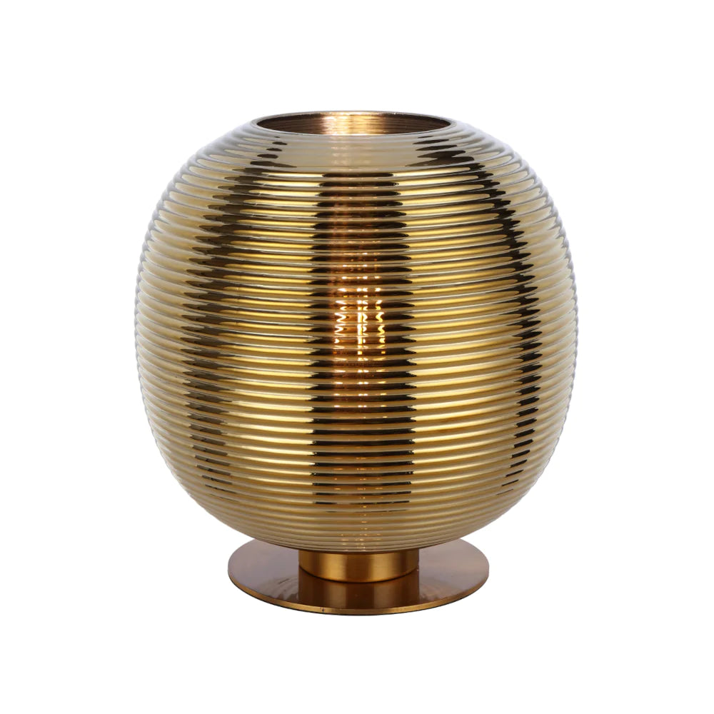 Gold round on sale table lamp