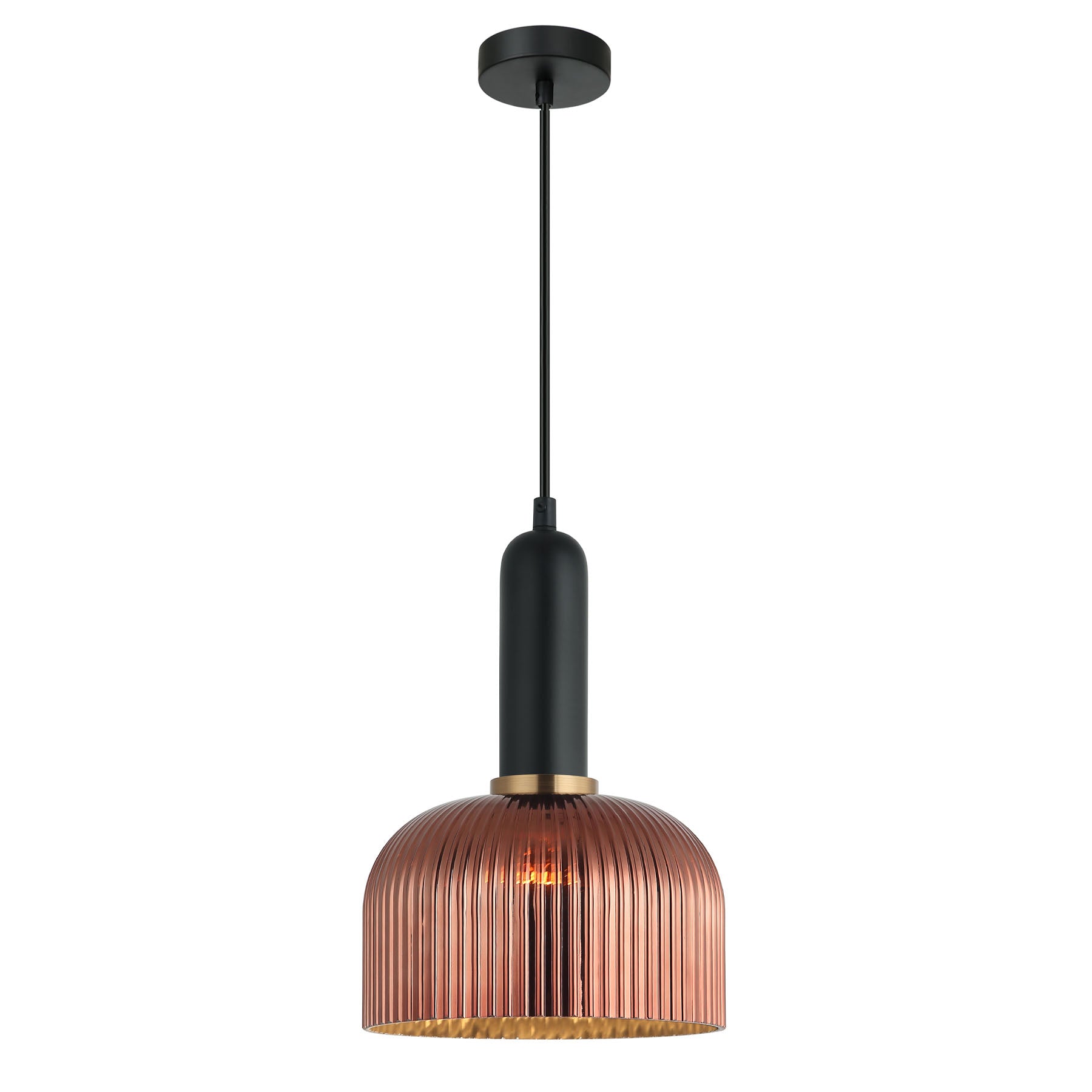 Buy Pendant Lights Australia Vintaj 1 Light Pendant Copper Glass Dome Shape - VINTAJ16
