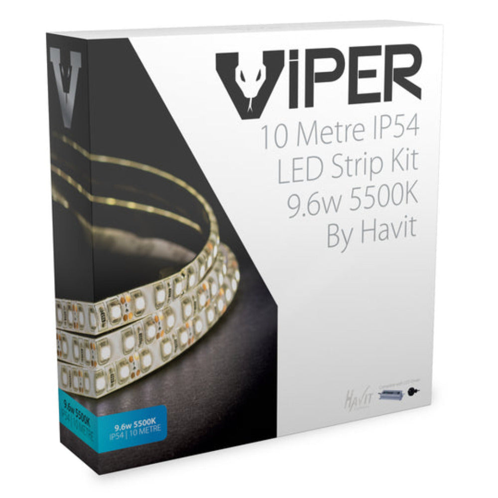 VIPER 24V 9.6W IP54 LED Strip Kit 5500K 10M - VPR9744IP54-120-10M