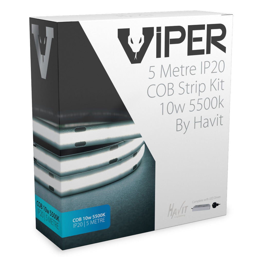 VIPER 12V 10W IP20 LED Strip Kit 5500K 5M - VPR9764IP20-512-5M