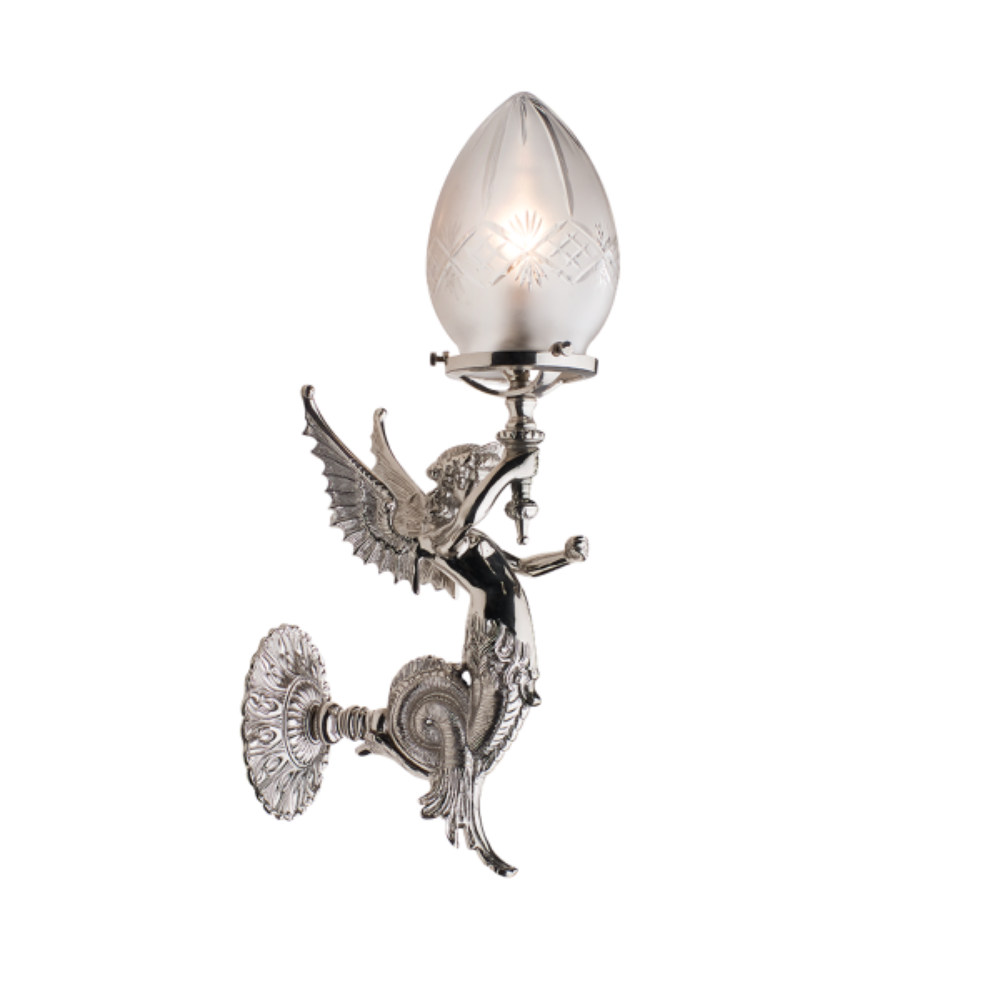 Winged Wall Sconce Light Bracket - WBH27-G3GS