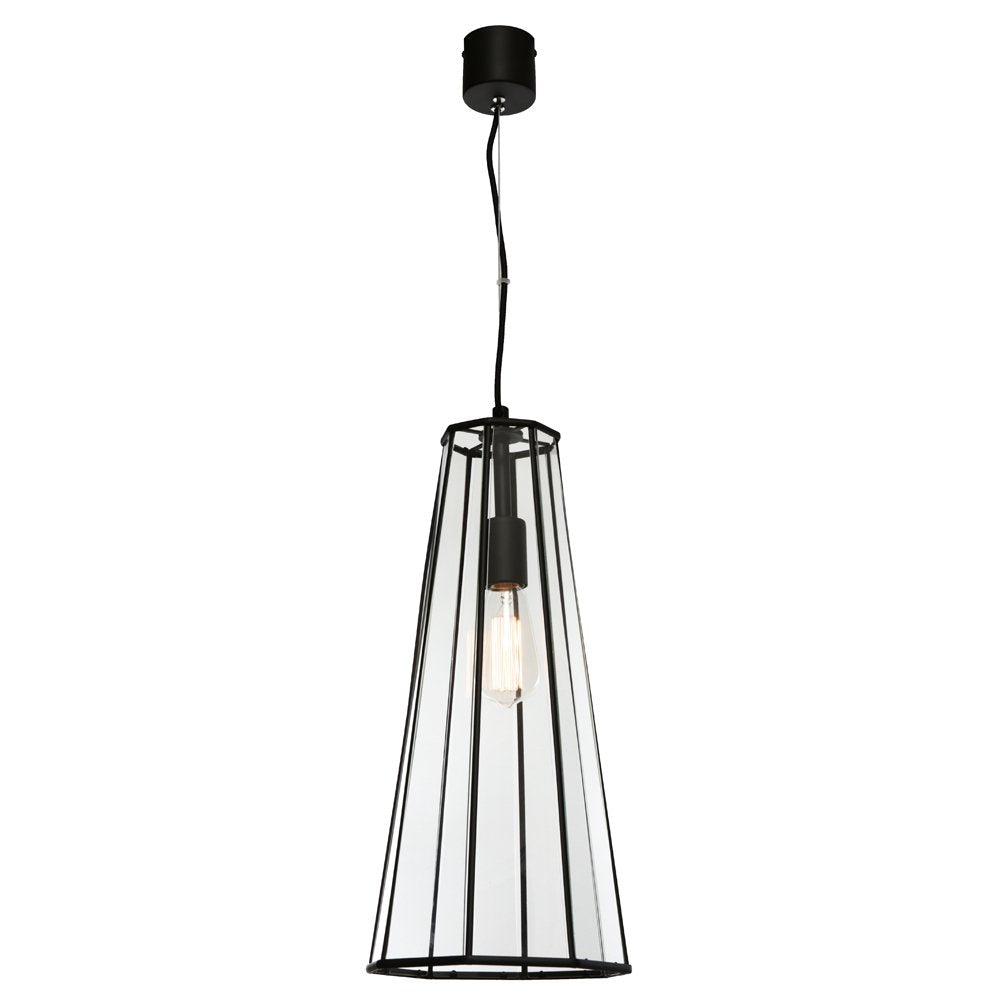 Buy Pendant Lights Australia Zara 1 Light Pendant Light Black - ZARA1PBLK