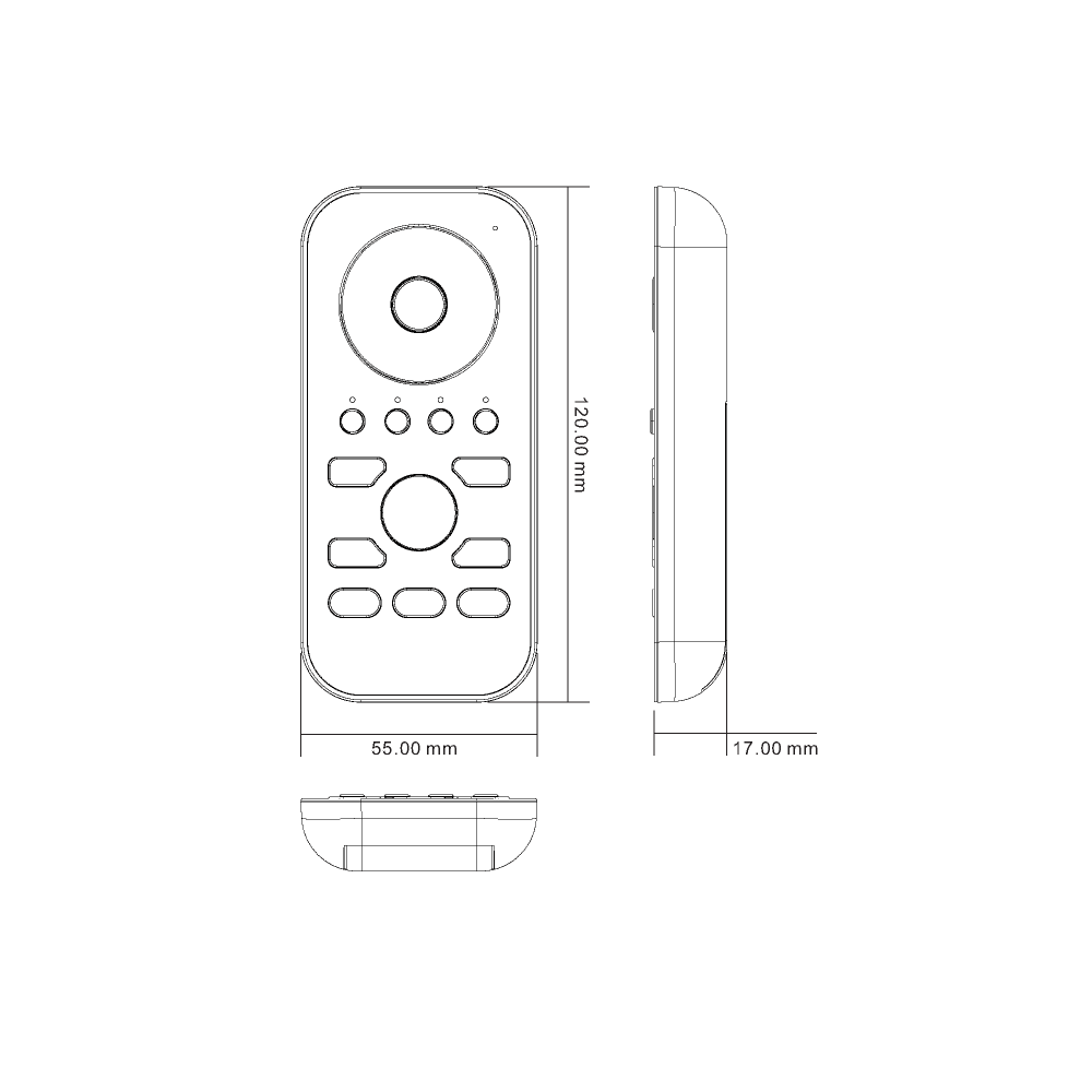 Buy Strip Light Controllers Australia Zigbee Remote Control Black Single Colour - HV9102-ZB-SCREM
