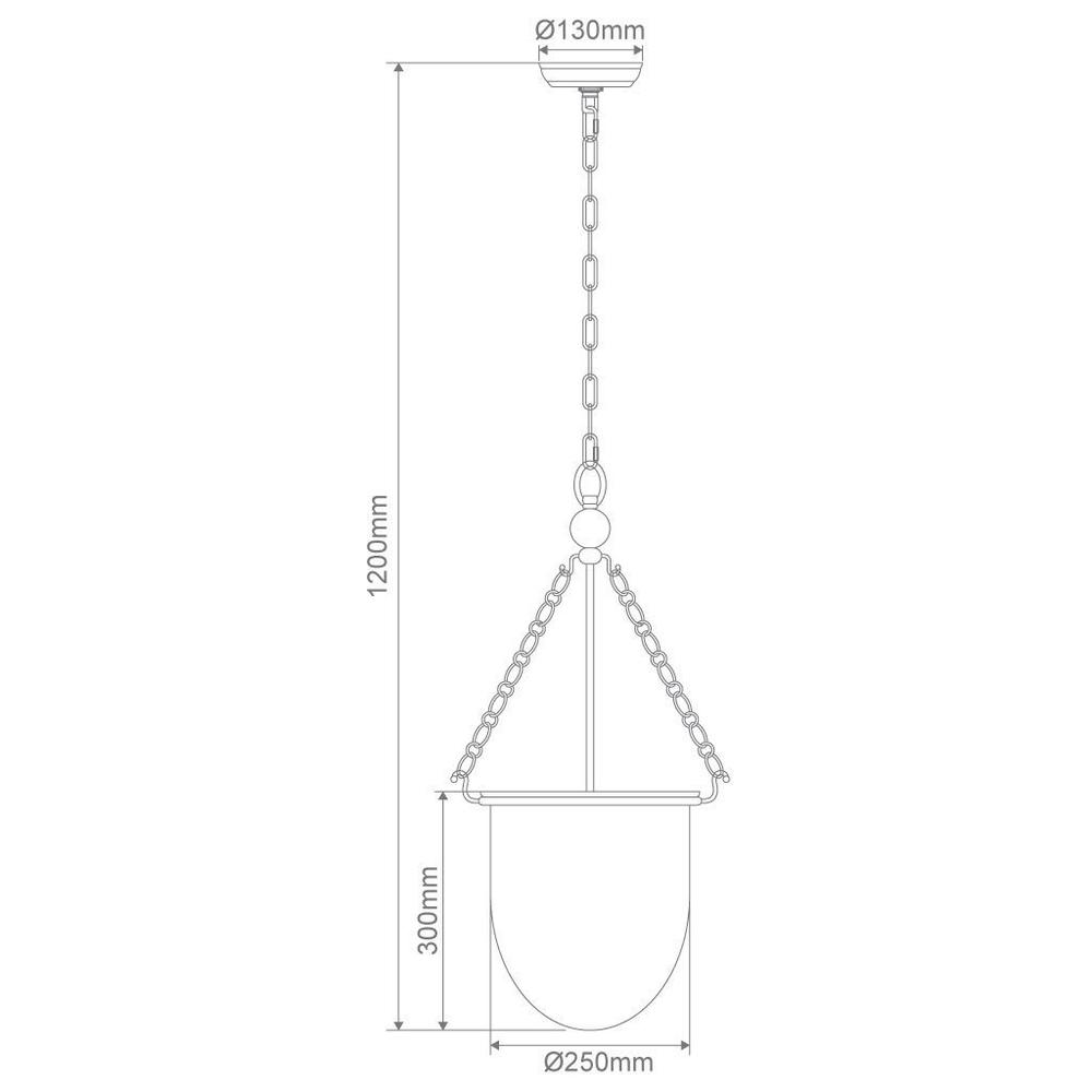 Alexa Ceiling Lantern 3 Lights Clear Glass - 31325