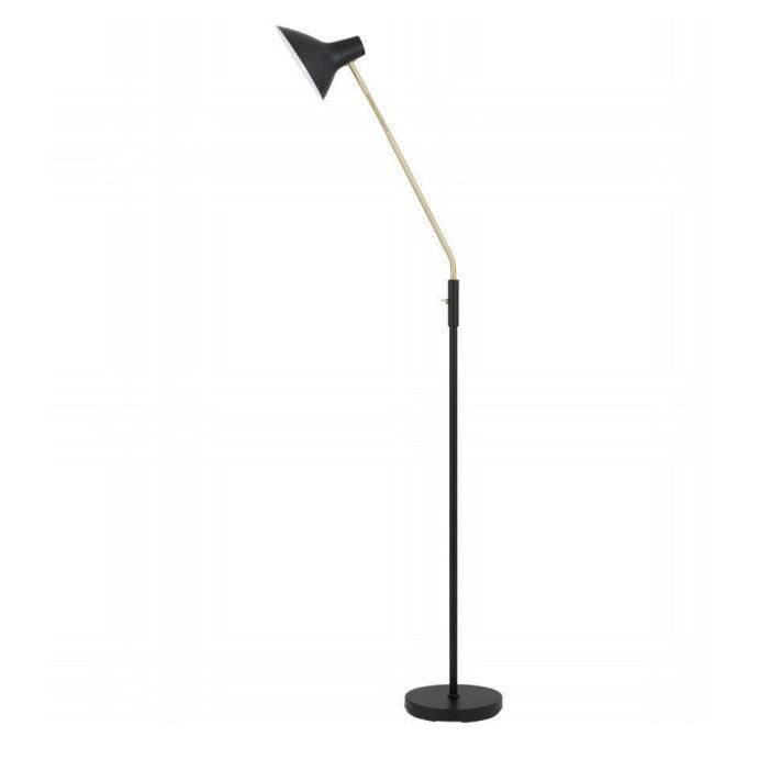 Buy Floor Lamps Australia Farbon 1 Light Floor Lamp Black/ Brass Matt Metal - FARBON FL-BK