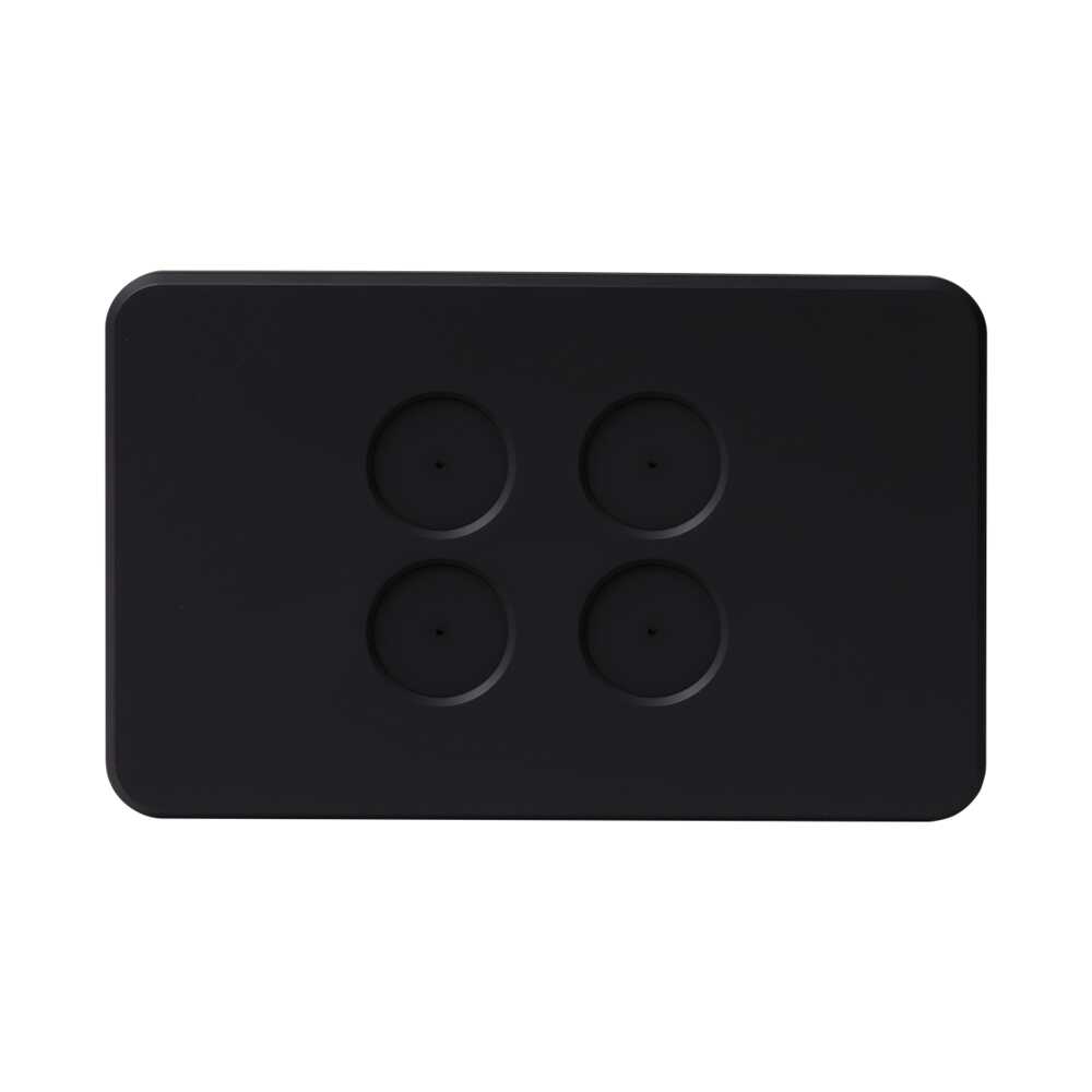 Buy Accessories & More Australia Pixie Smart Face Plate Gloss Black Polycarbonate 4 Gang Configurations - SWAC4SGB