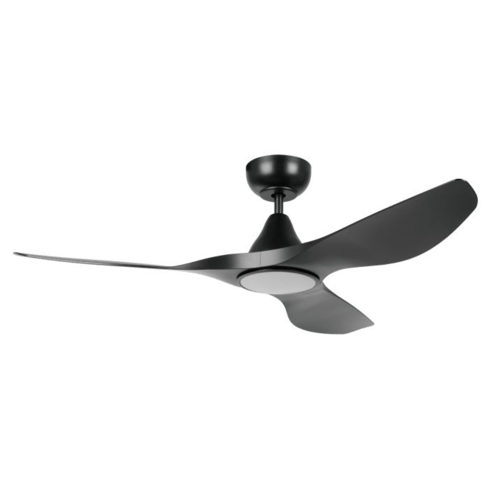 Buy DC Ceiling Fans With Light Australia Surf DC Ceiling Fan 48" Matt Black LED Light Matt Black - 20549702