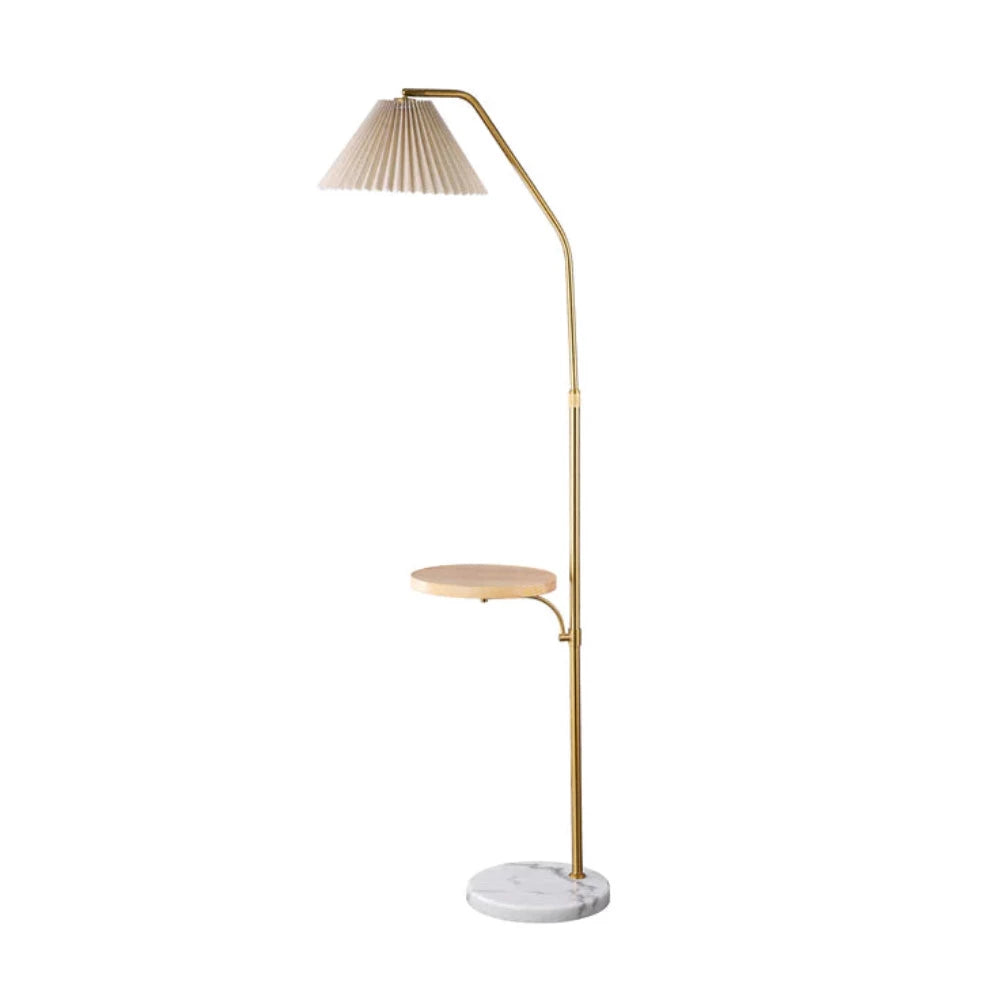 Rani Pleated Floor Lamp Brass Iron - LL-27-0244