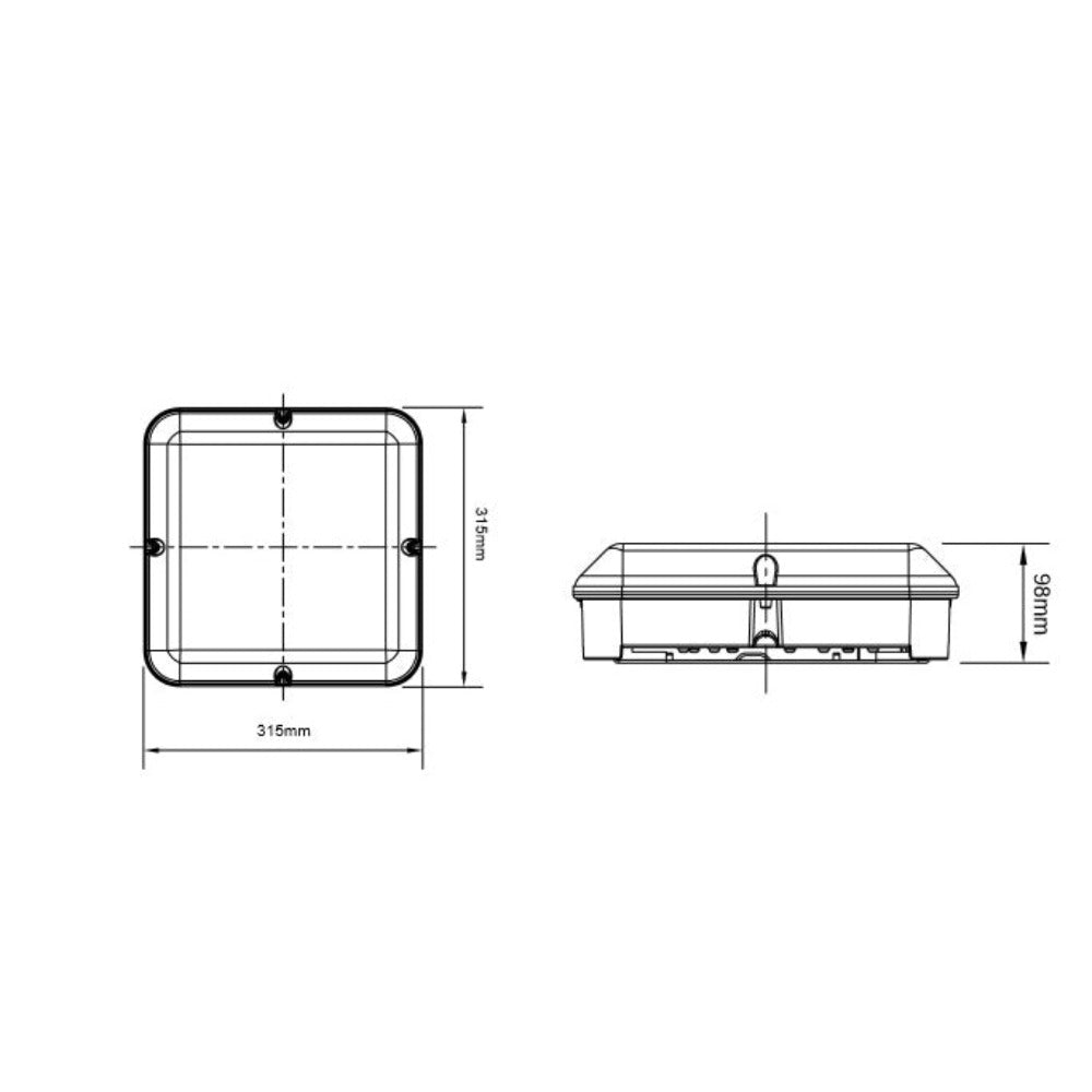 Buy Outdoor Close To Ceiling Lights Australia Opticum Close To Ceiling Light Sensor White Aluminium 4000K - LW013-S