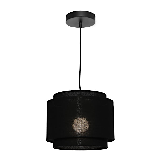 Bern Pendant Light W250mm Black Metal - BERN1PSBLK