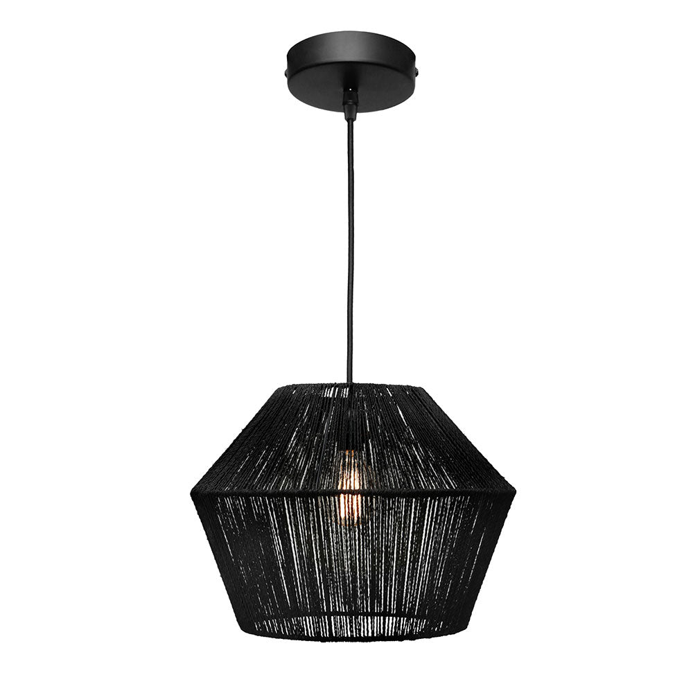 Buy Pendant Lights Australia Cassie Pendant Light W300mm Black Metal - CASS1PSMBLK